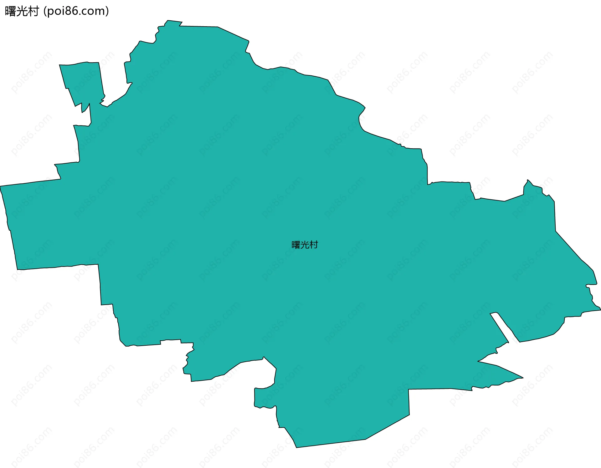 曙光村边界地图
