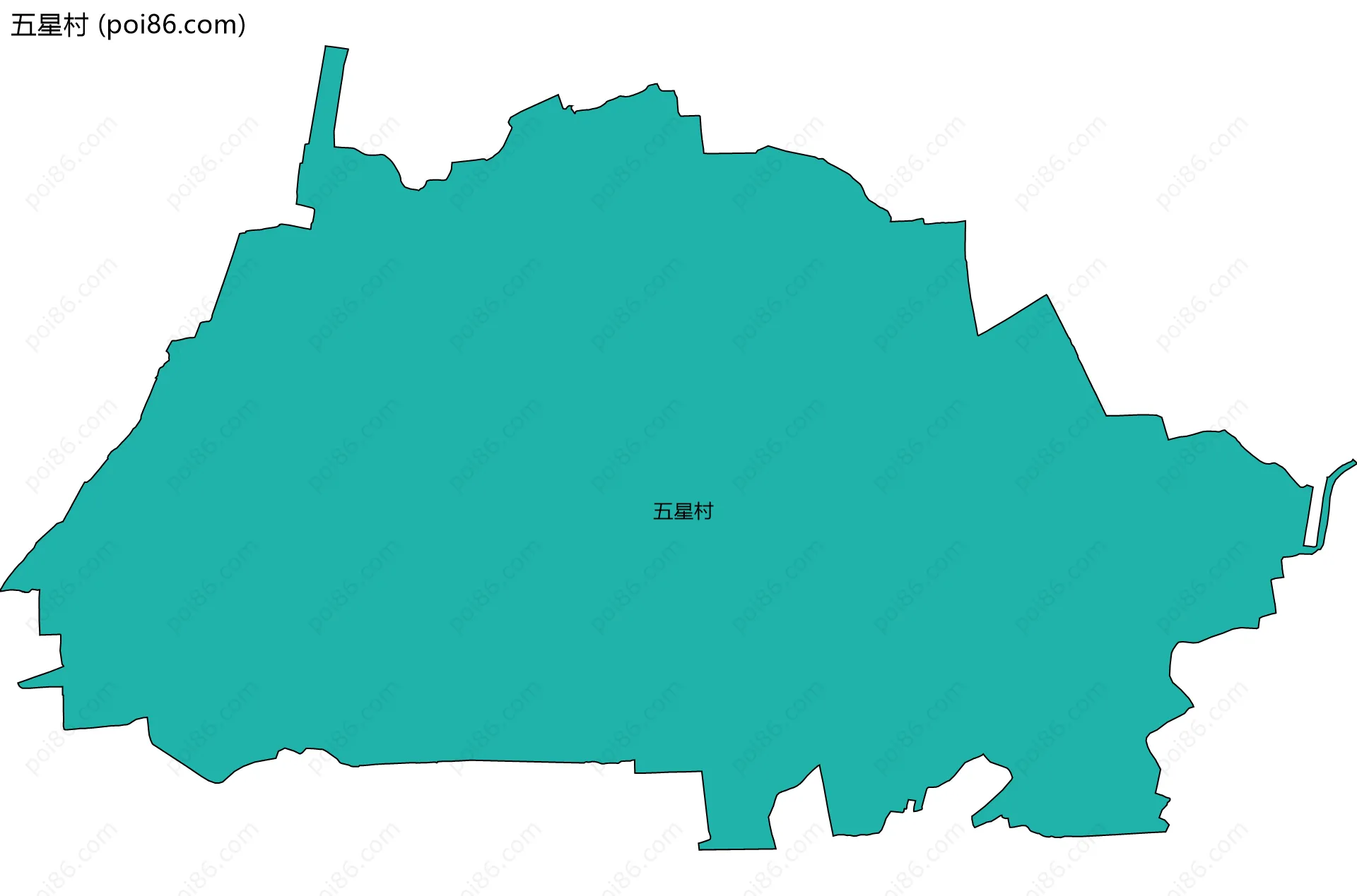 五星村边界地图