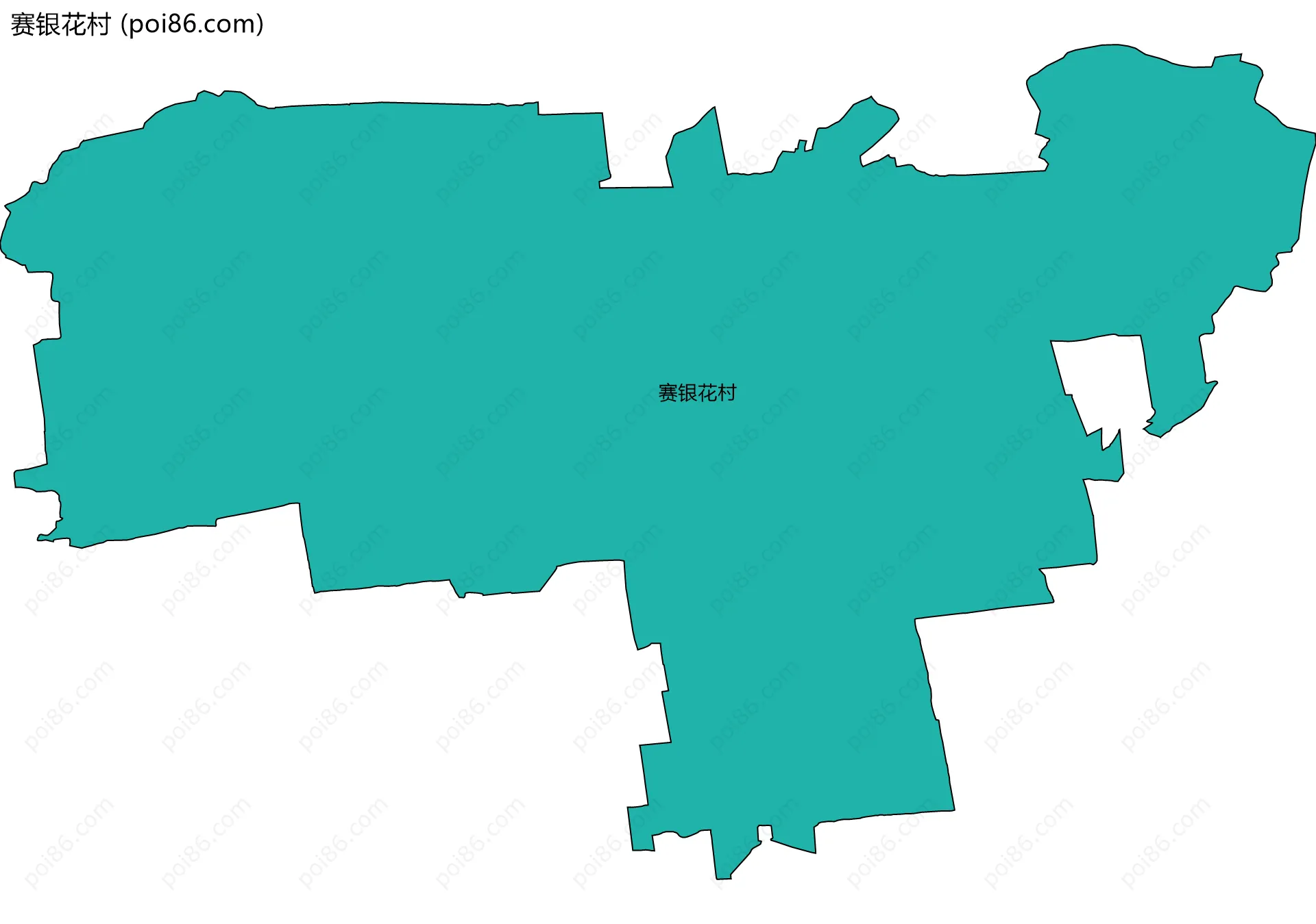 赛银花村边界地图