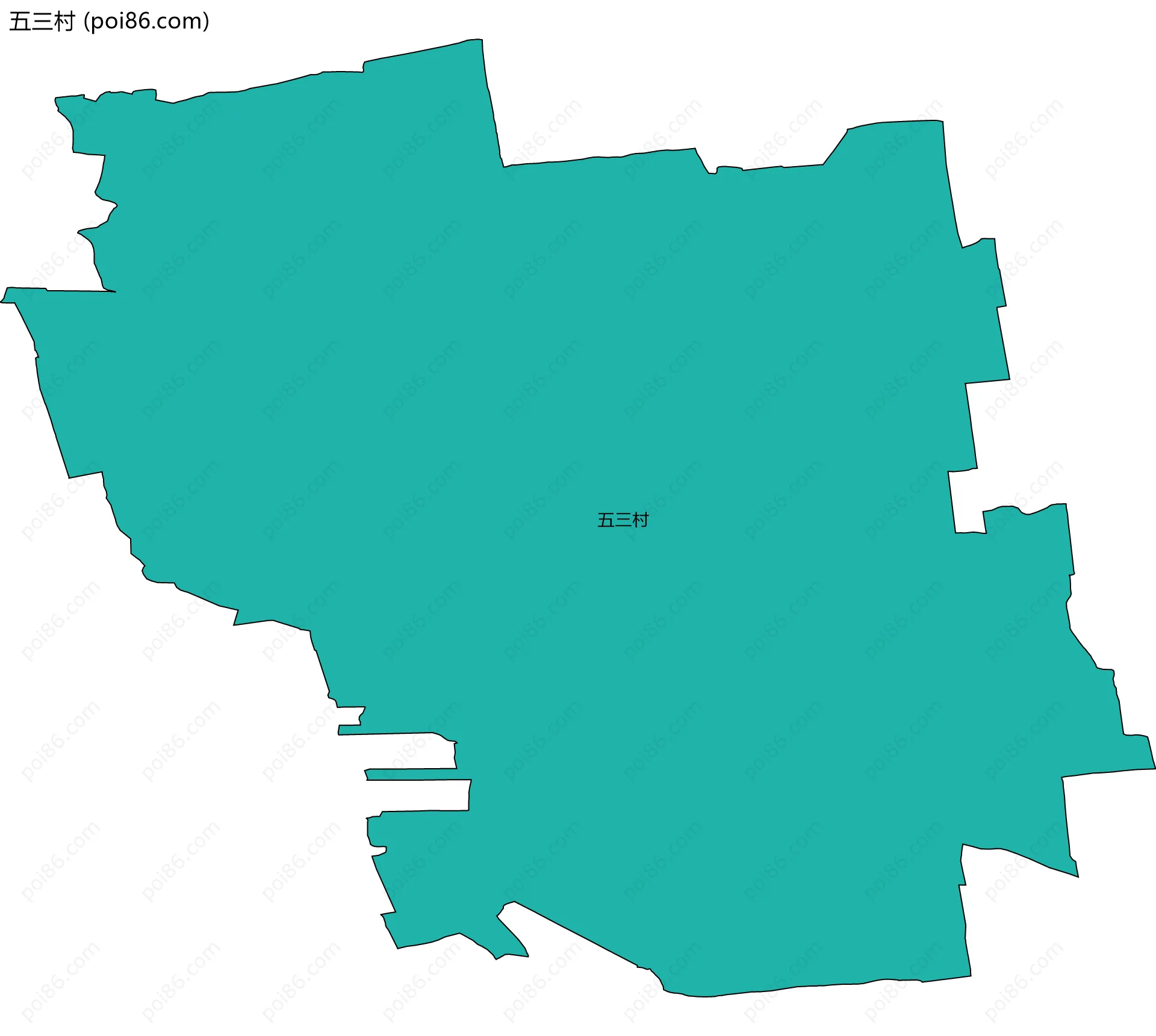 五三村边界地图
