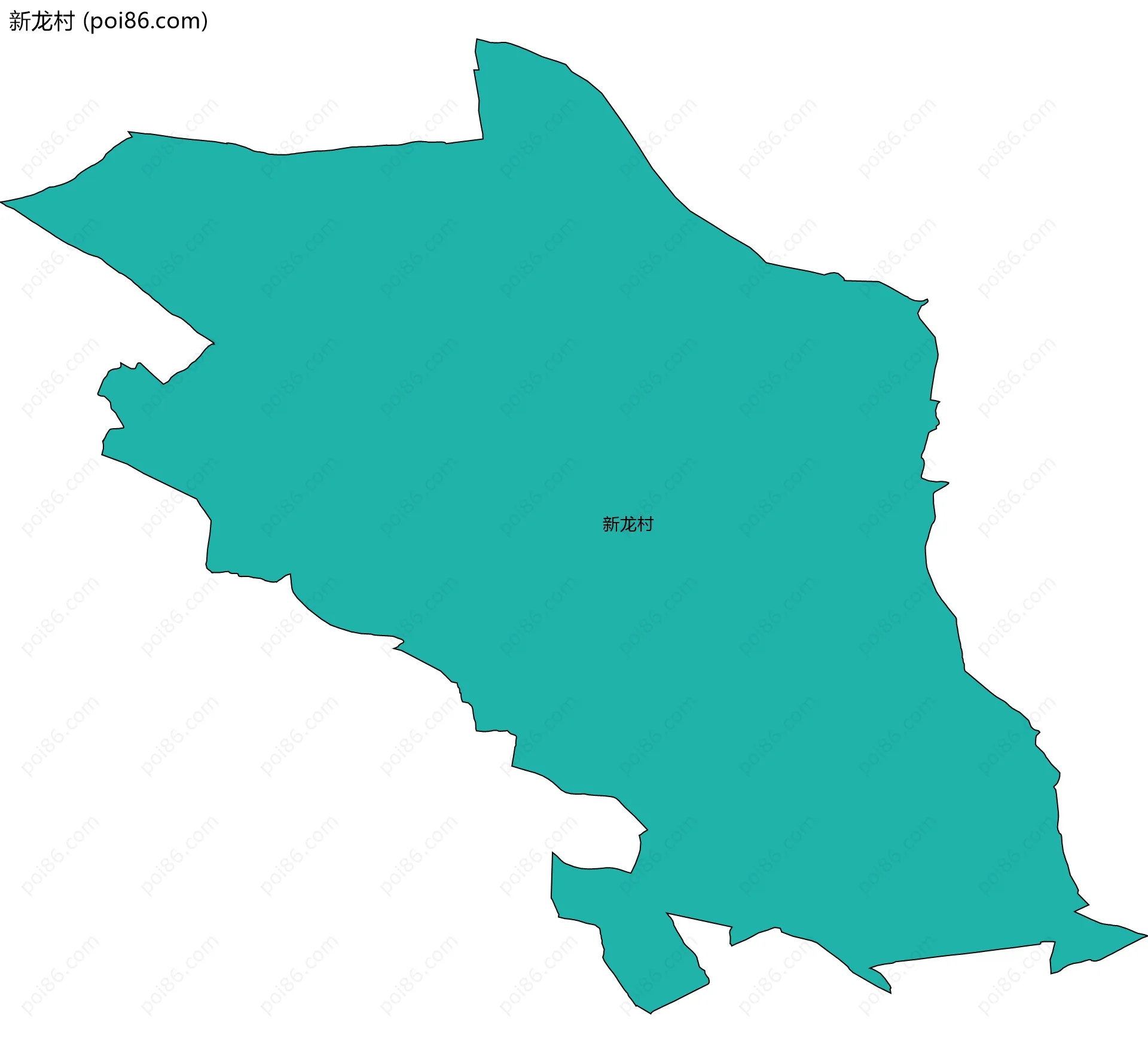 新龙村边界地图