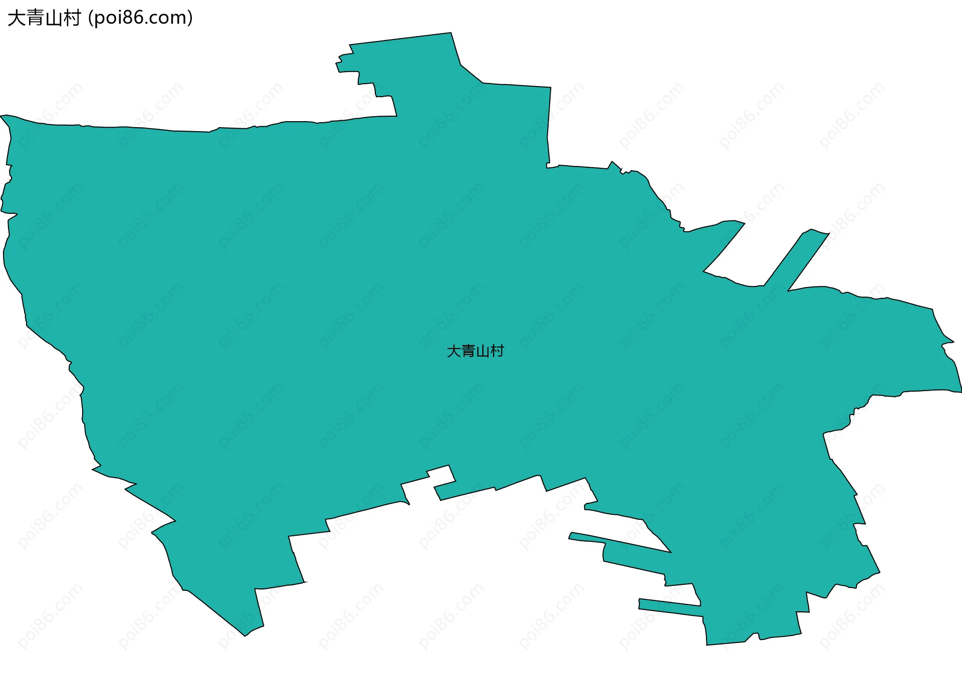 大青山村边界地图