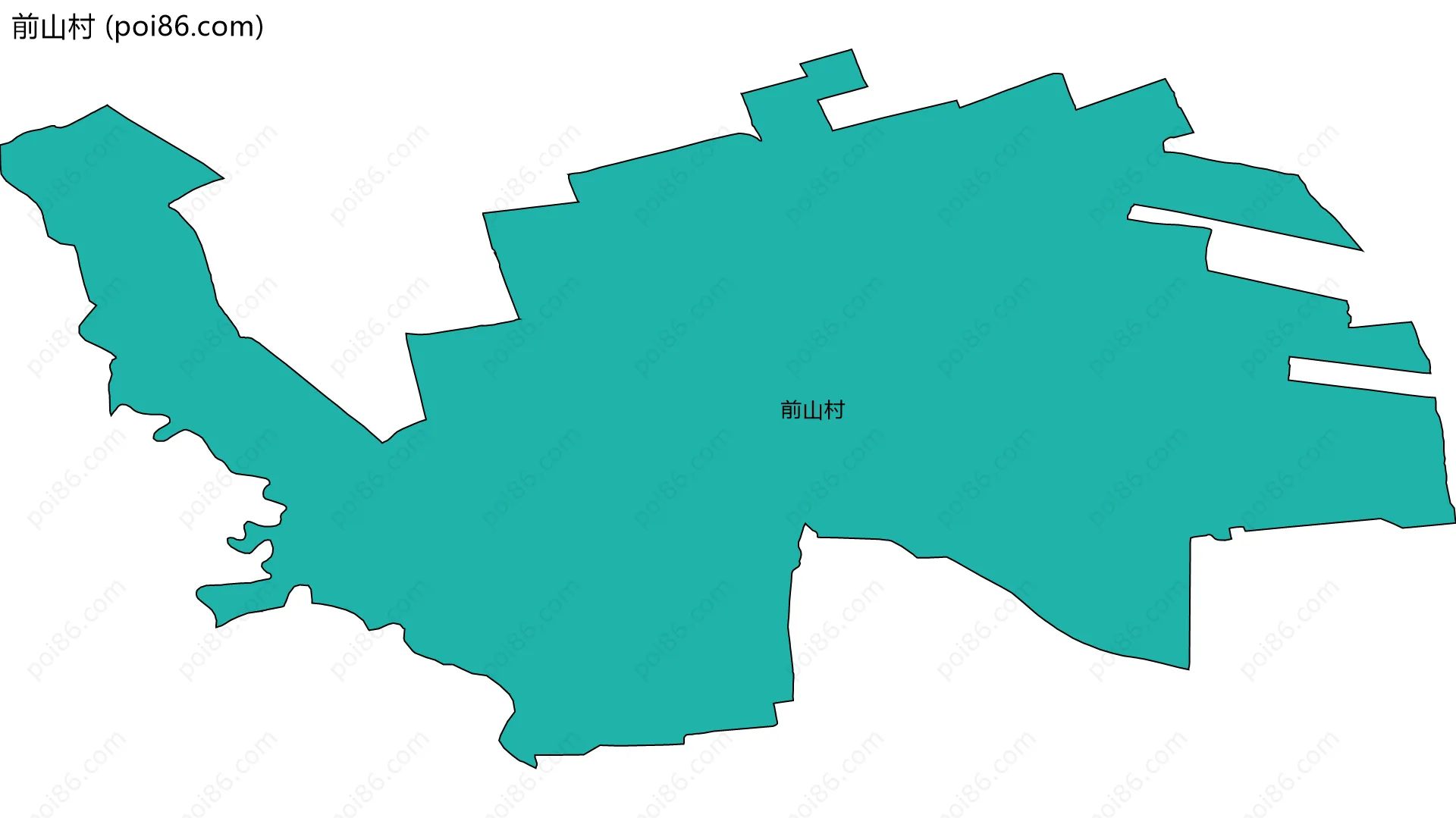 前山村边界地图