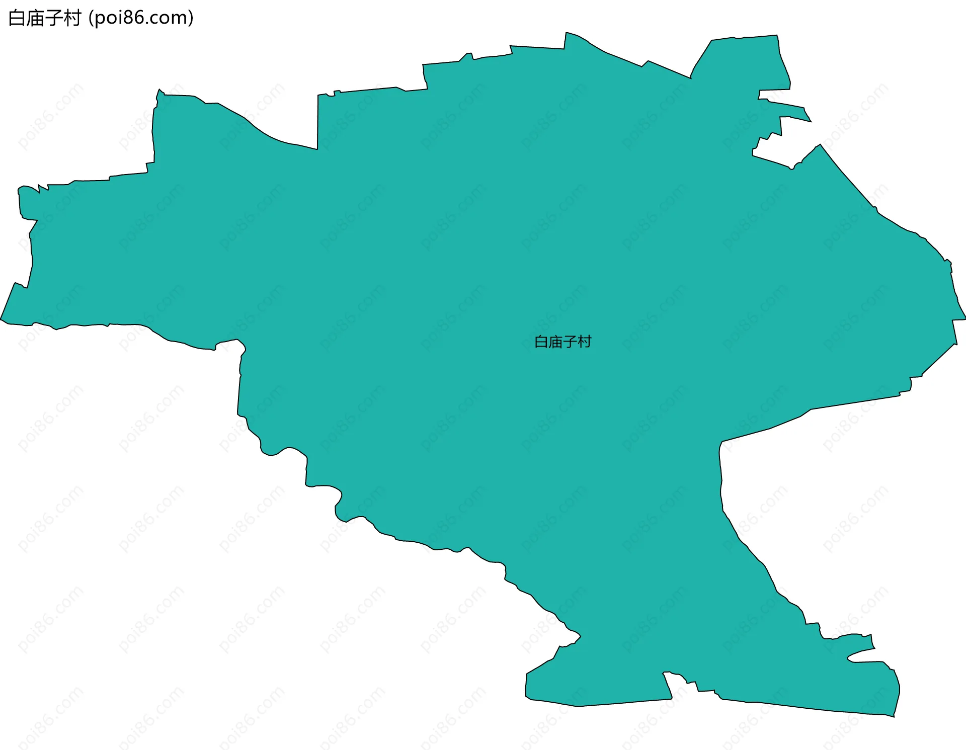 白庙子村边界地图
