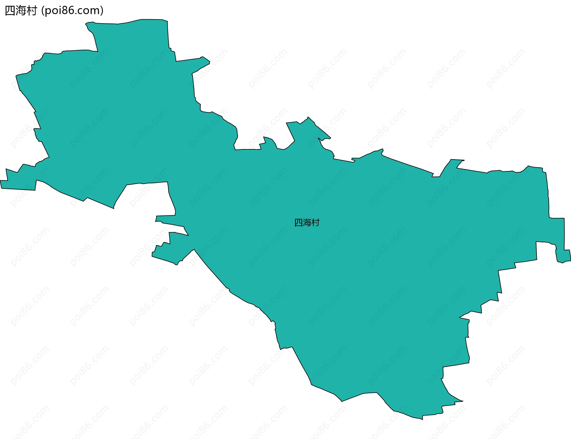 四海村边界地图