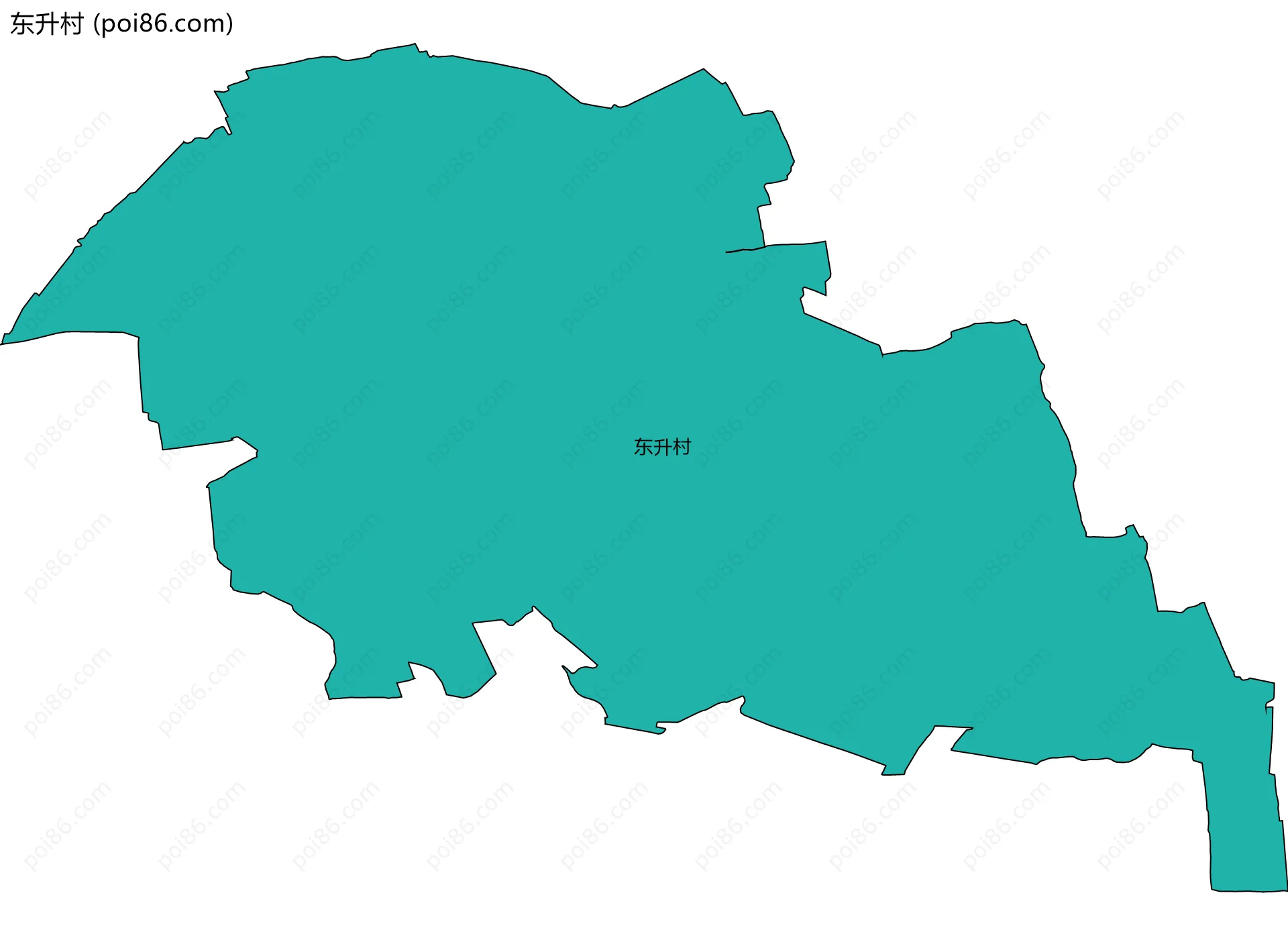 东升村边界地图