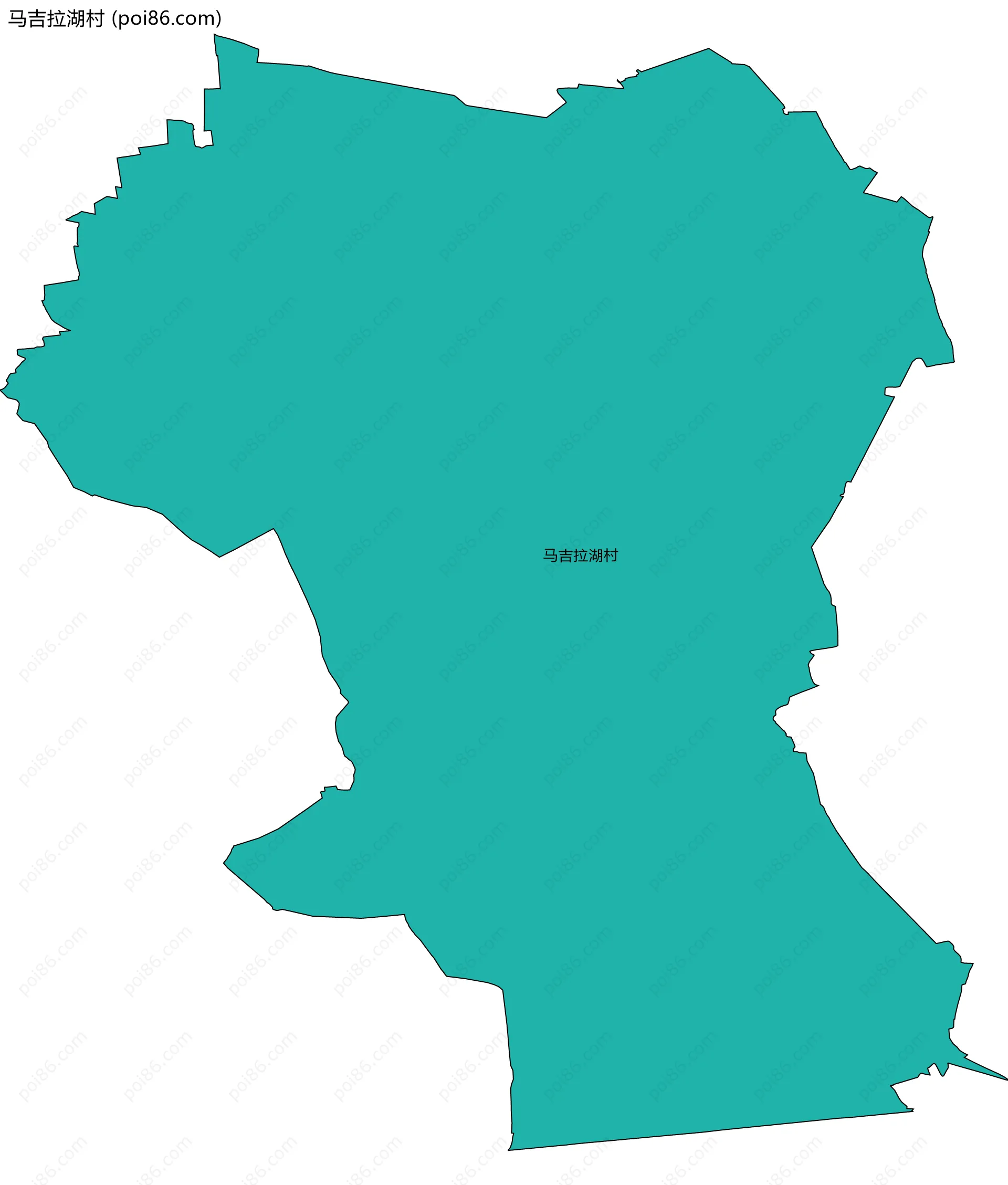 马吉拉湖村边界地图