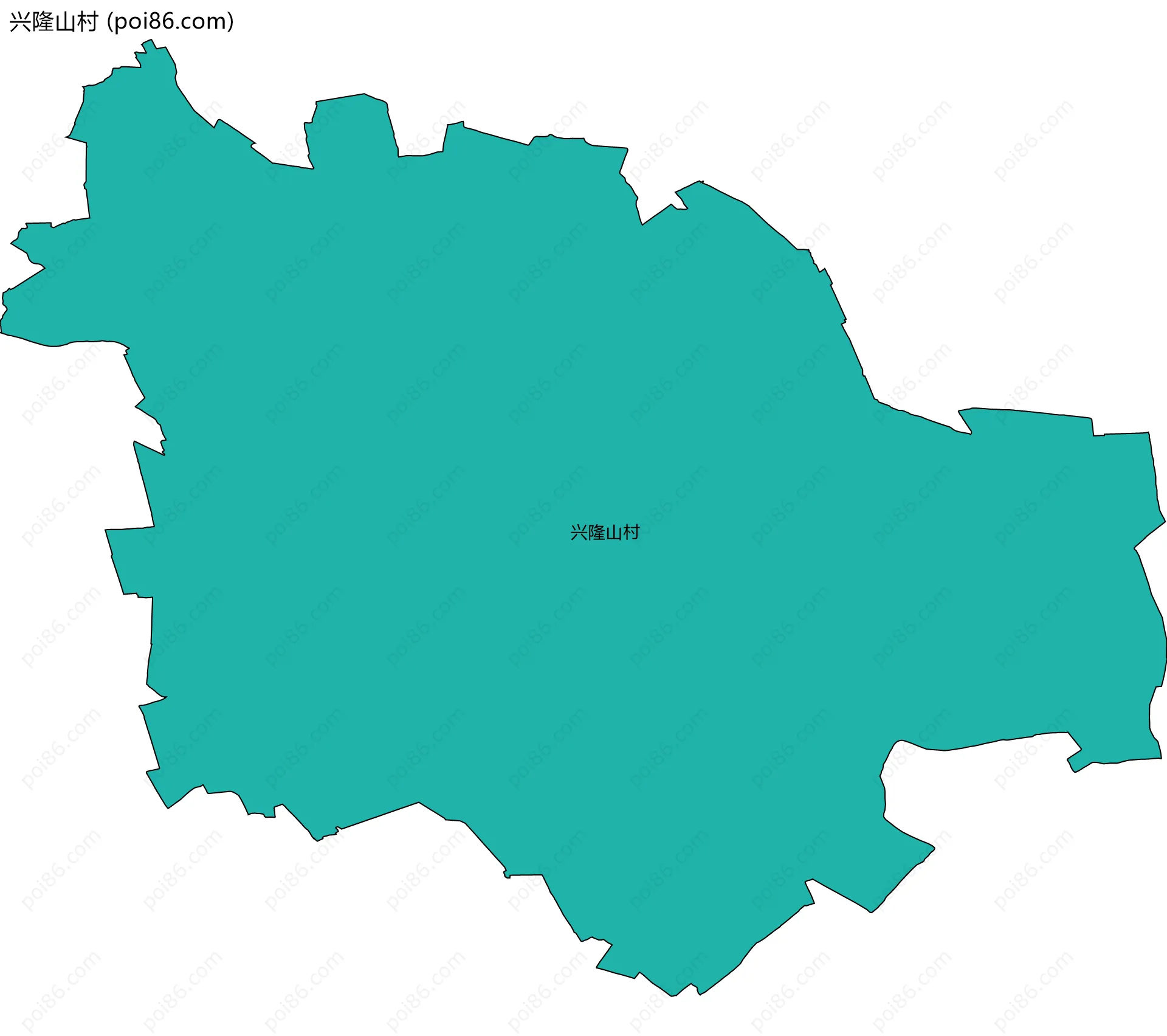 兴隆山村边界地图