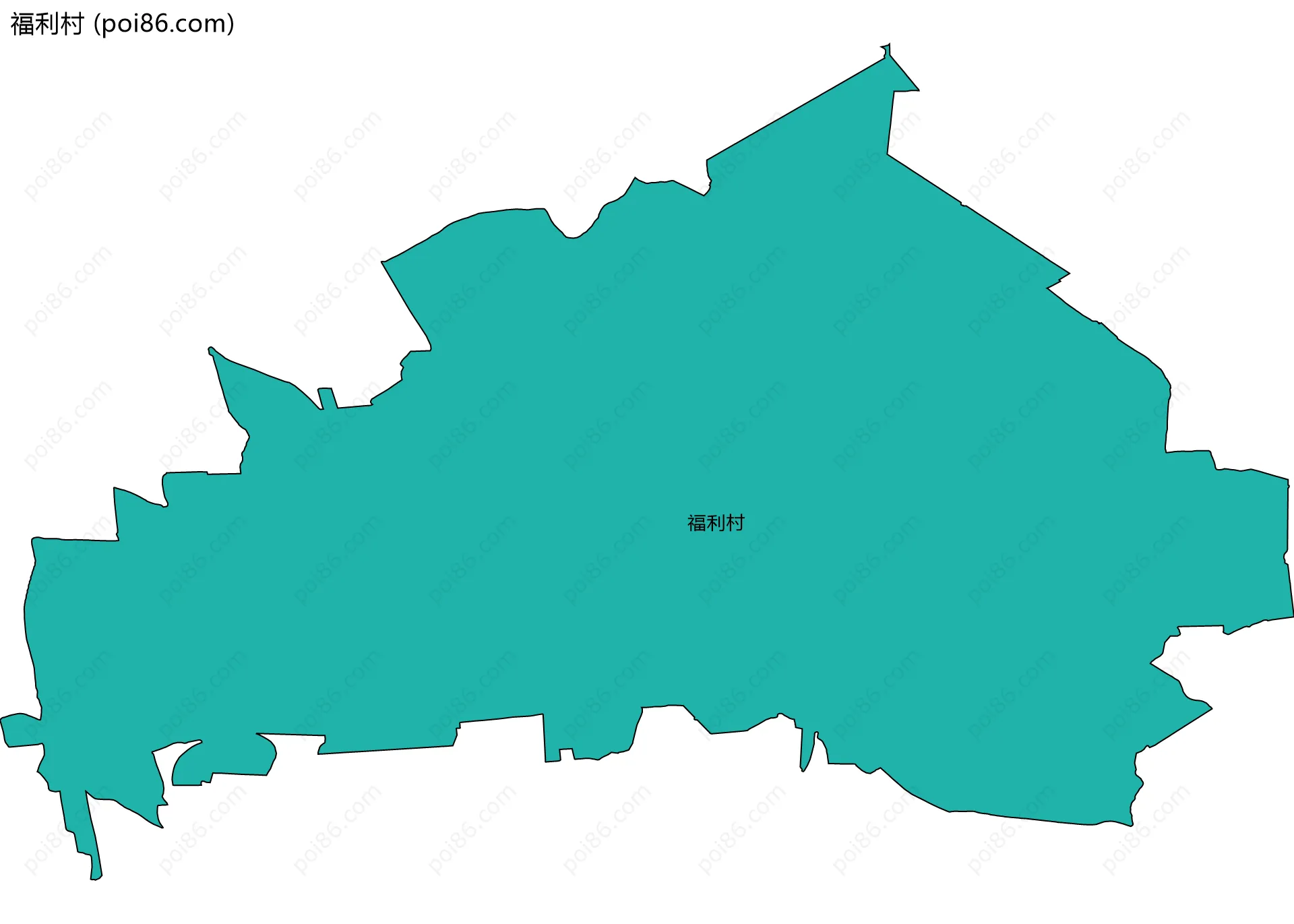福利村边界地图