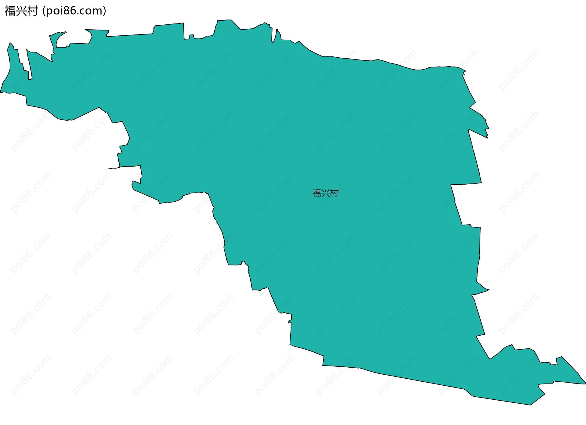 福兴村边界地图