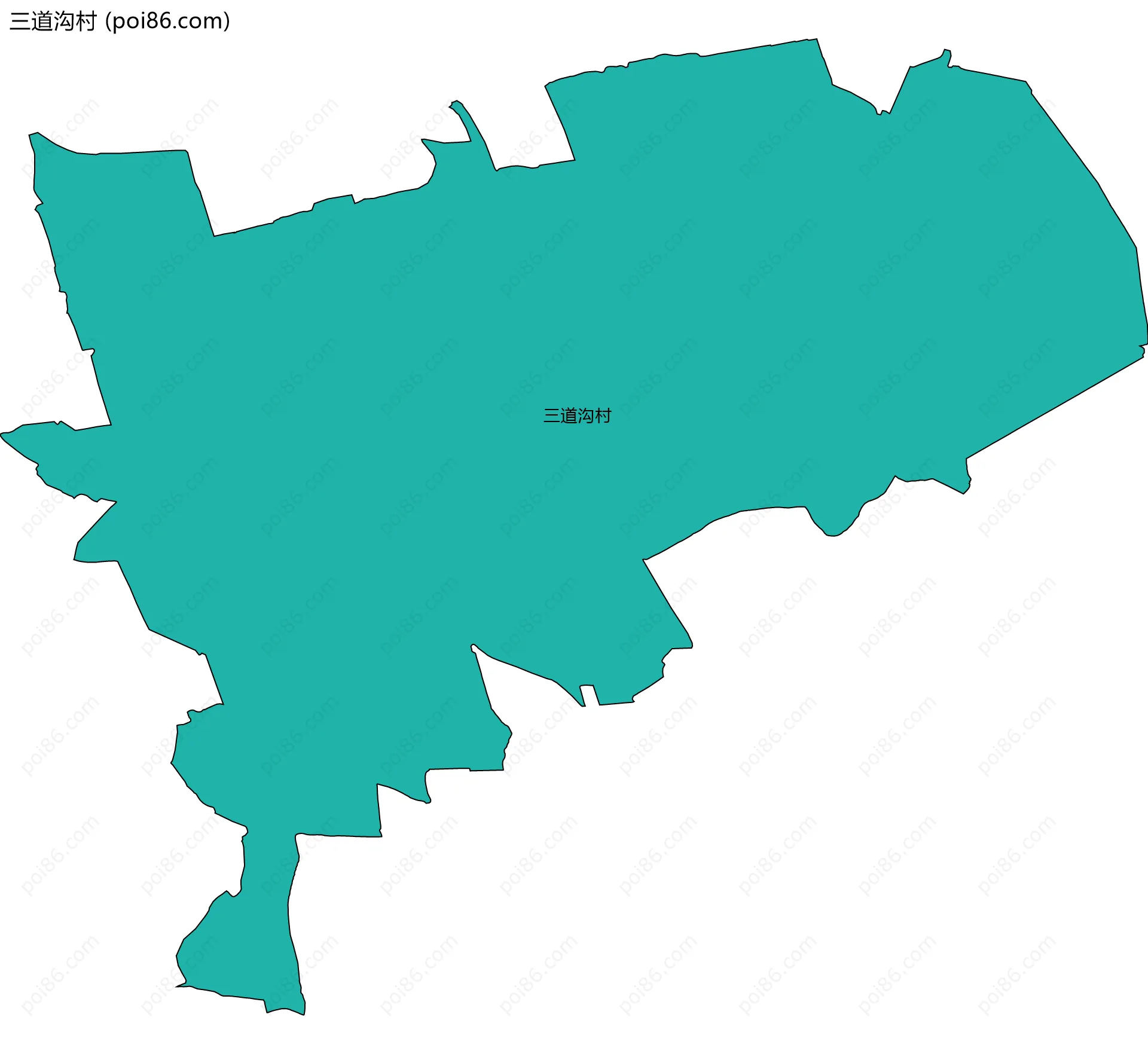 三道沟村边界地图