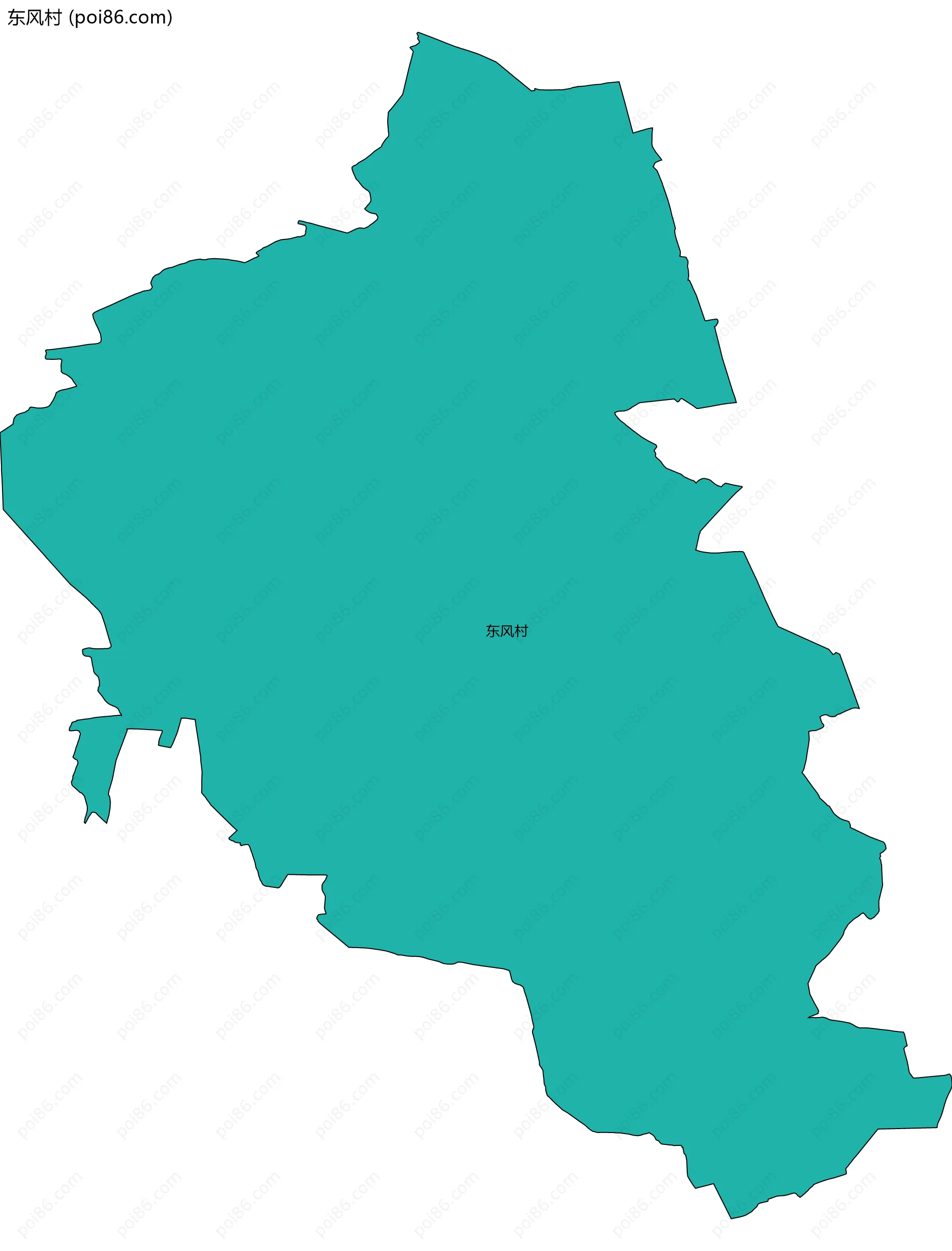 东风村边界地图