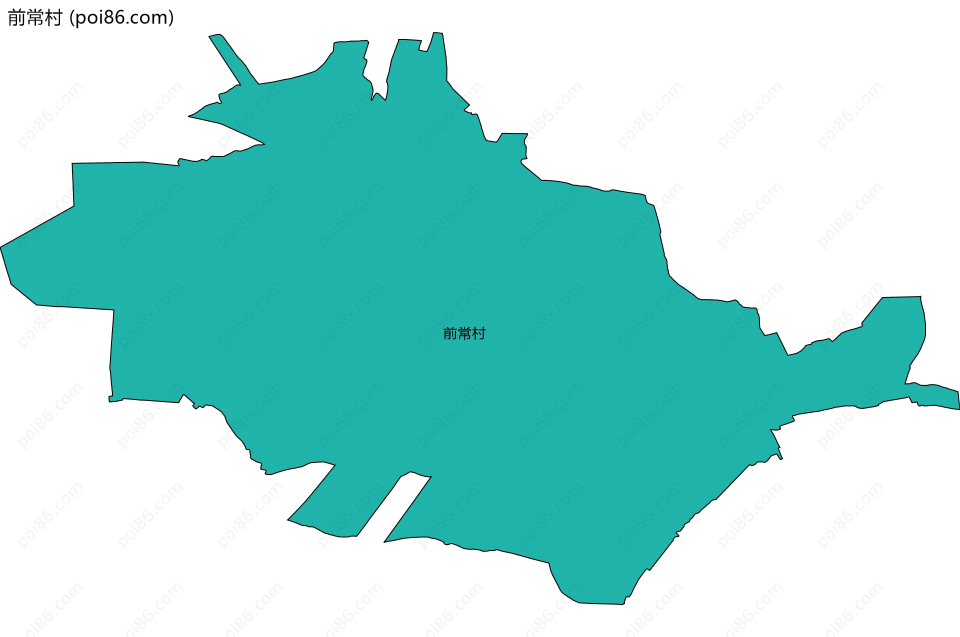 前常村边界地图