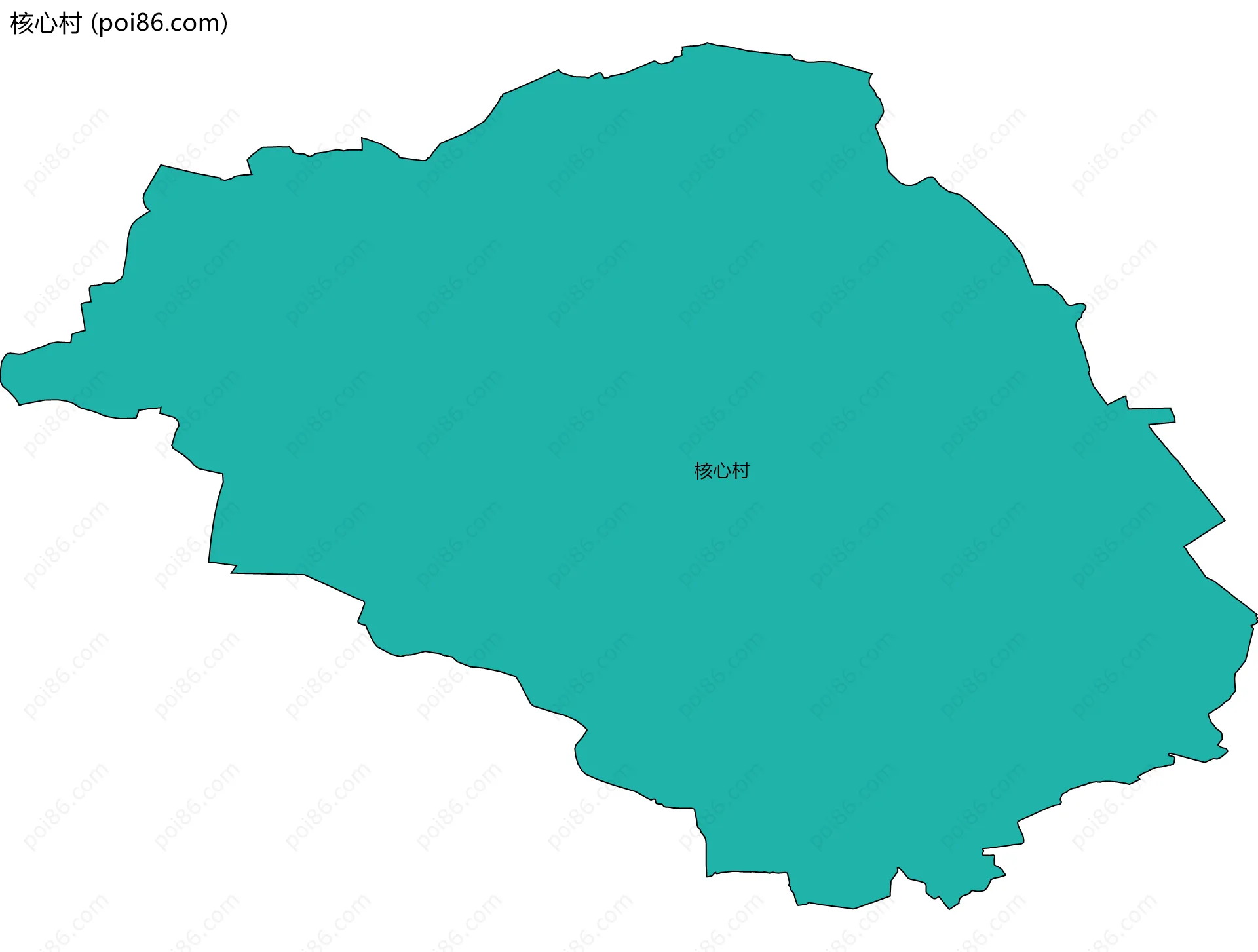 核心村边界地图