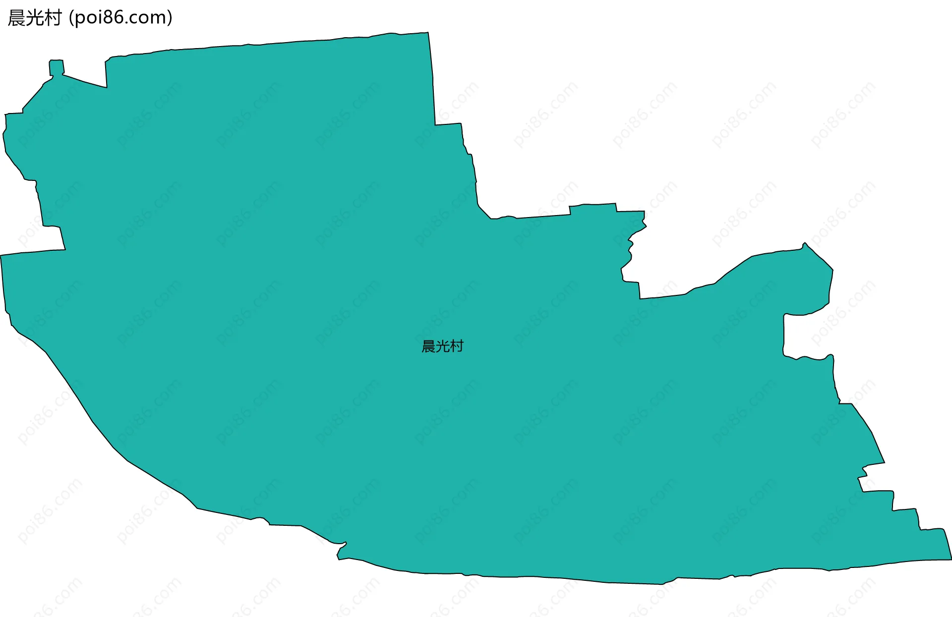 晨光村边界地图