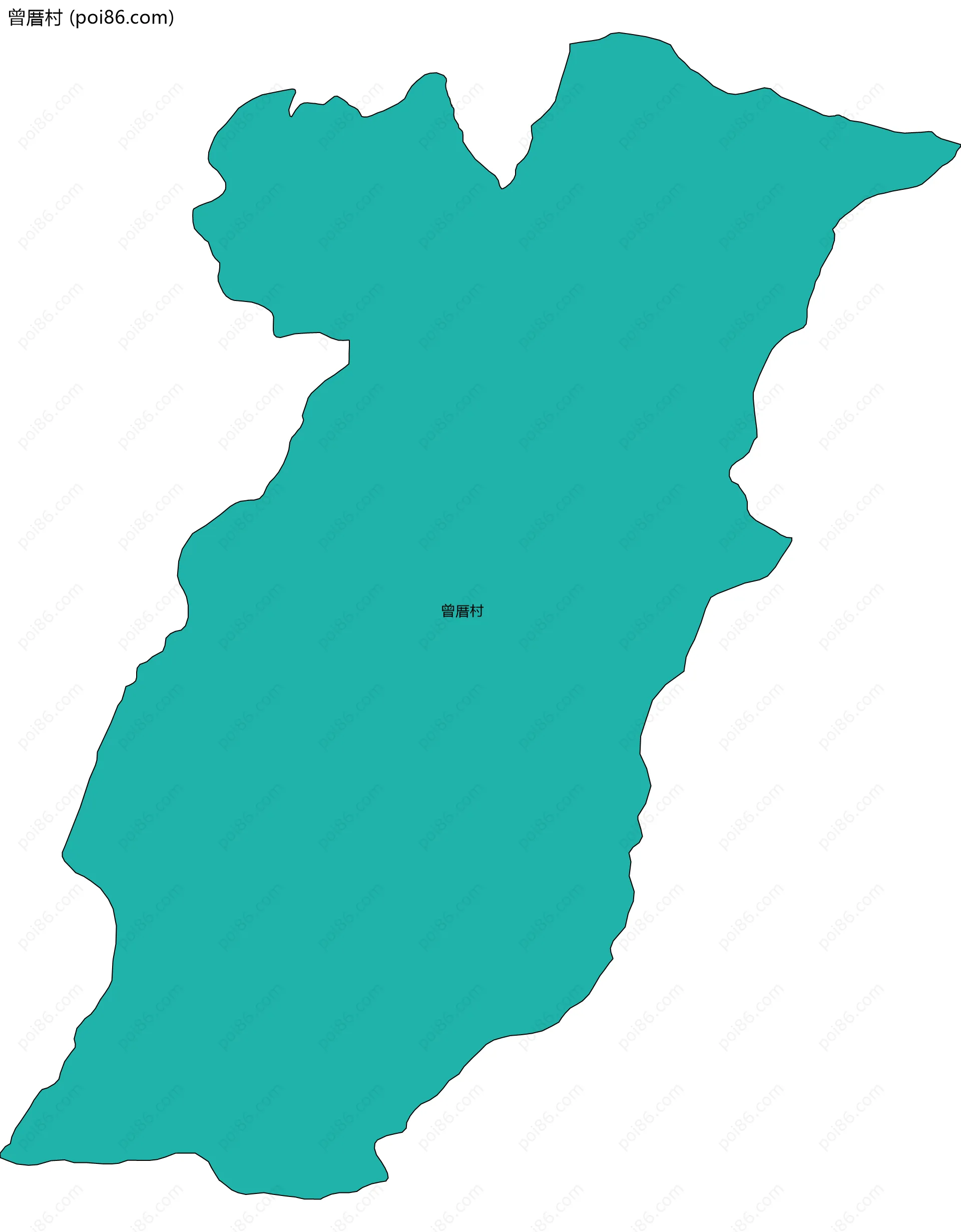 曾厝村边界地图