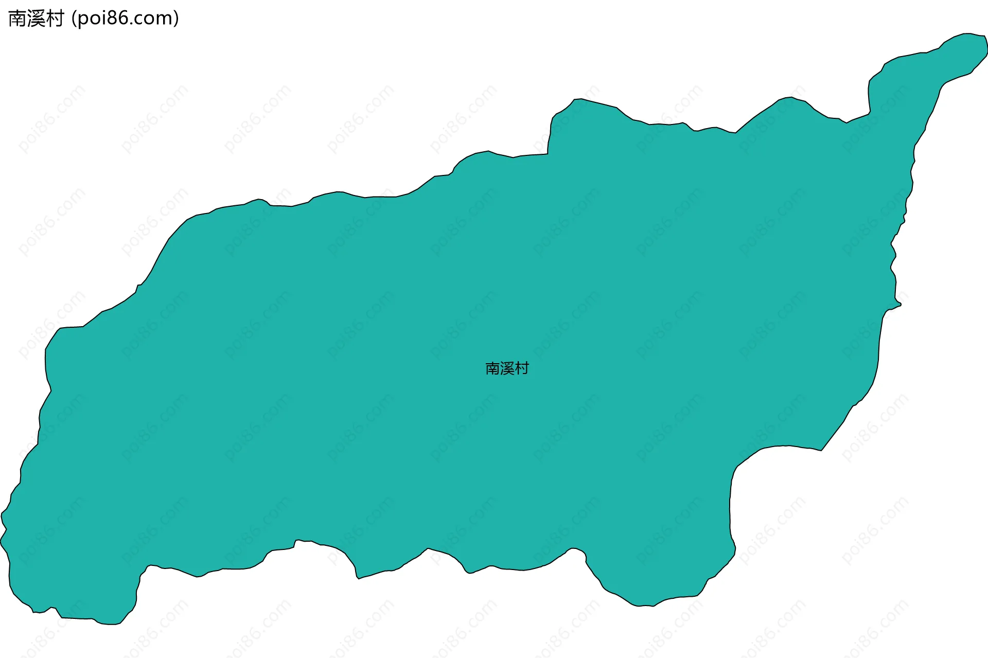 南溪村边界地图