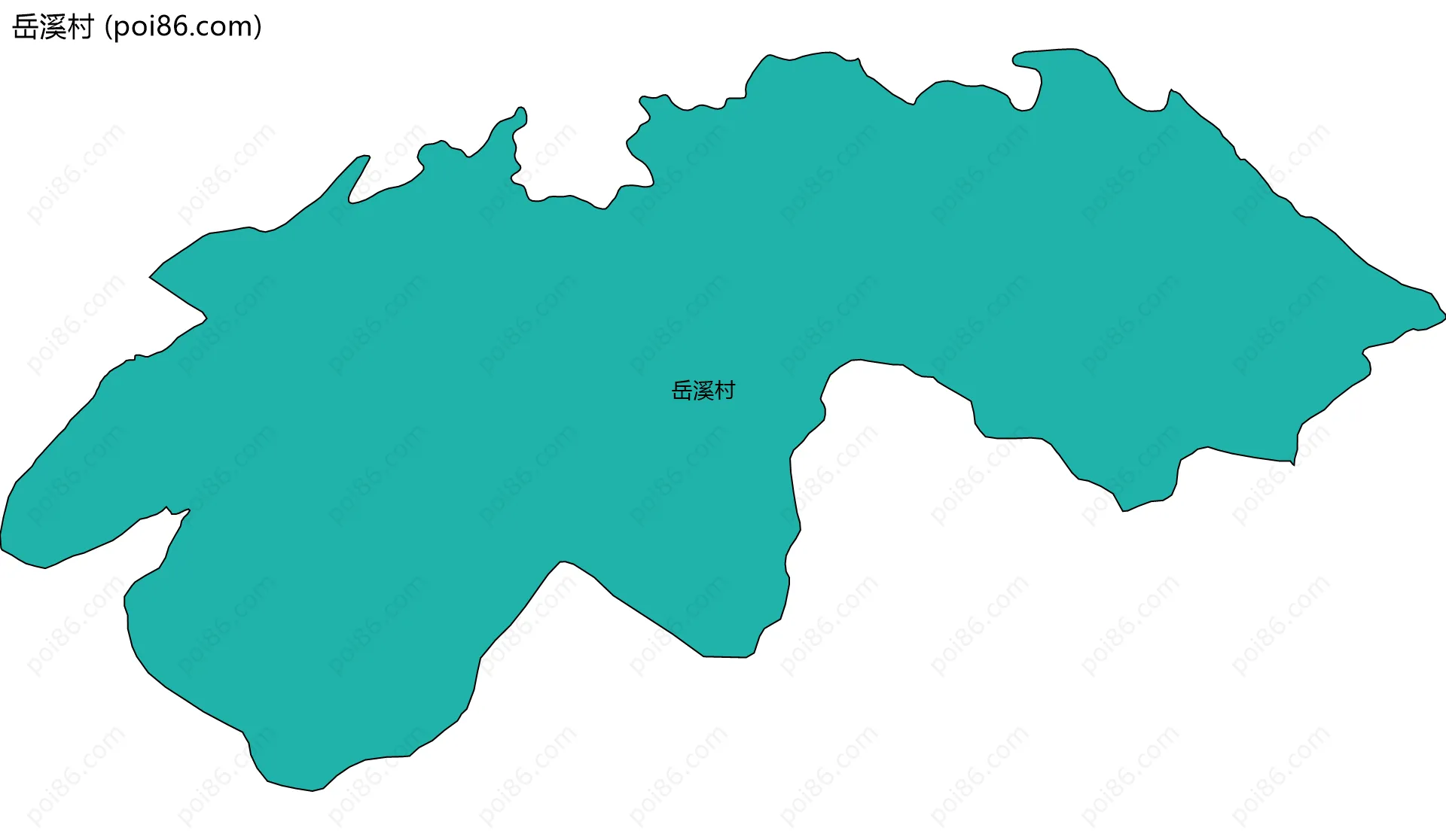 岳溪村边界地图