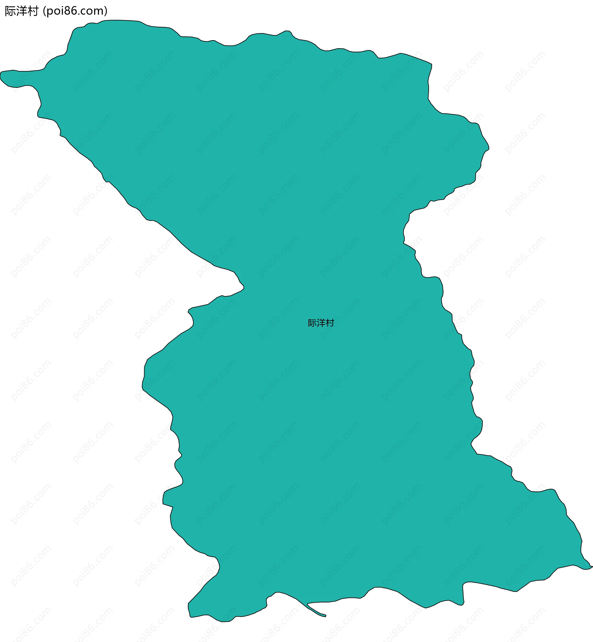 际洋村边界地图