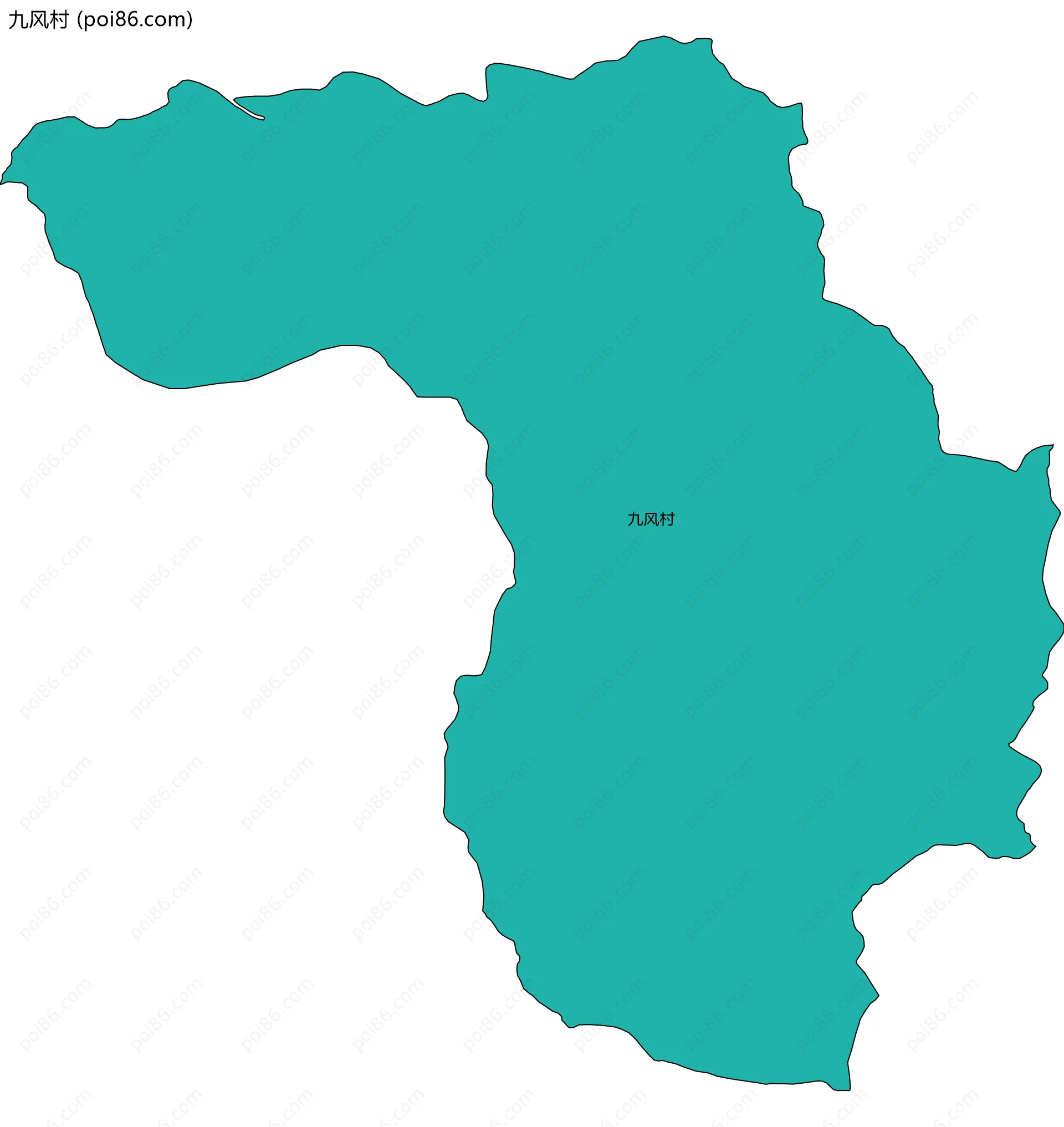 九风村边界地图