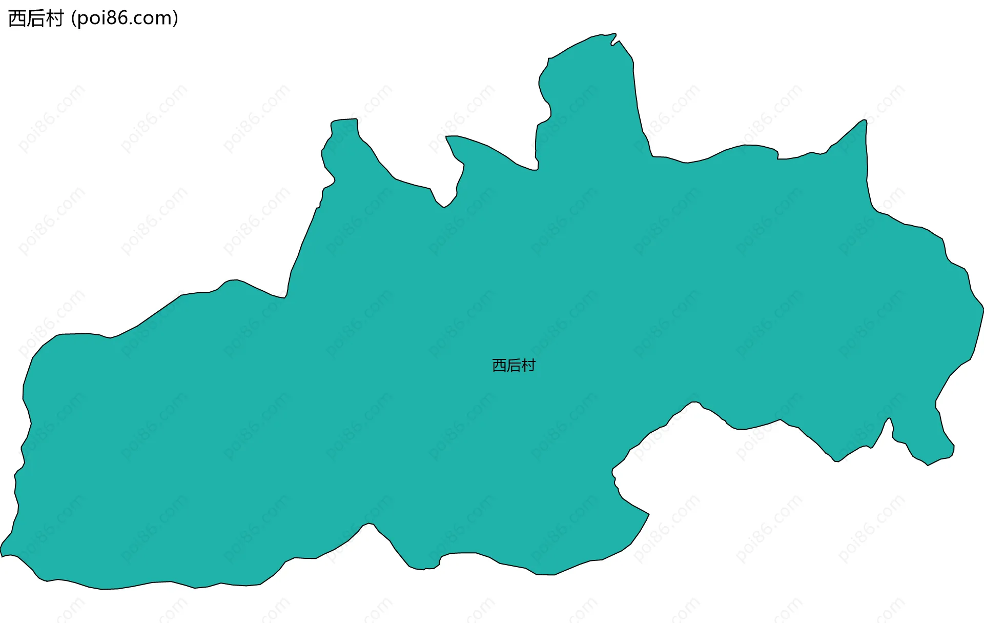 西后村边界地图