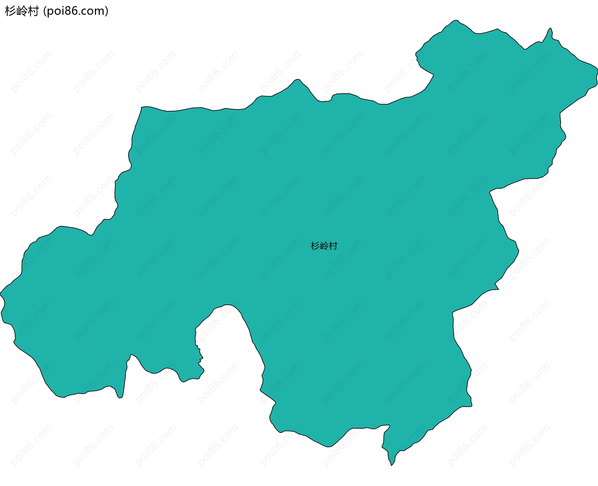杉岭村边界地图