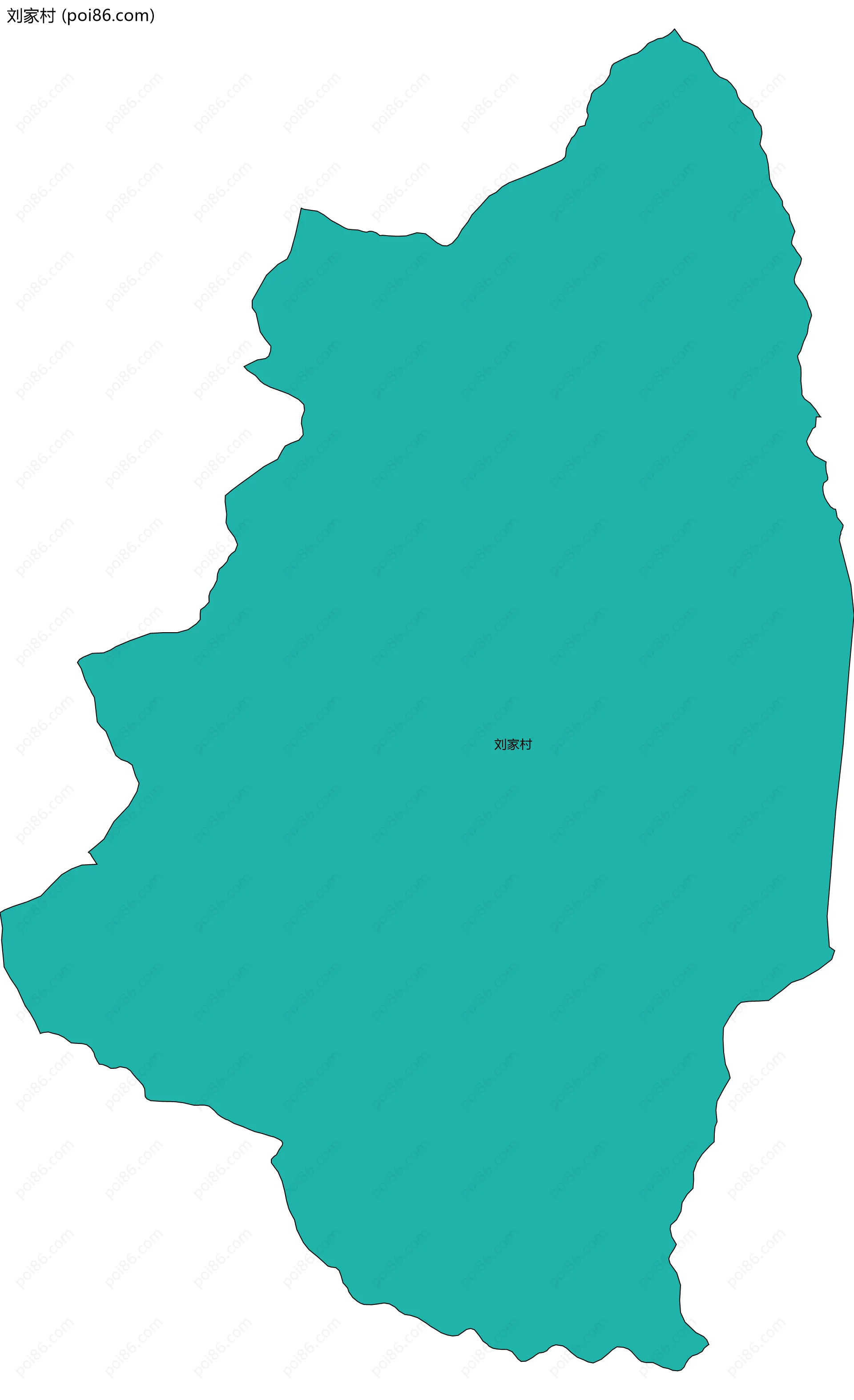刘家村边界地图