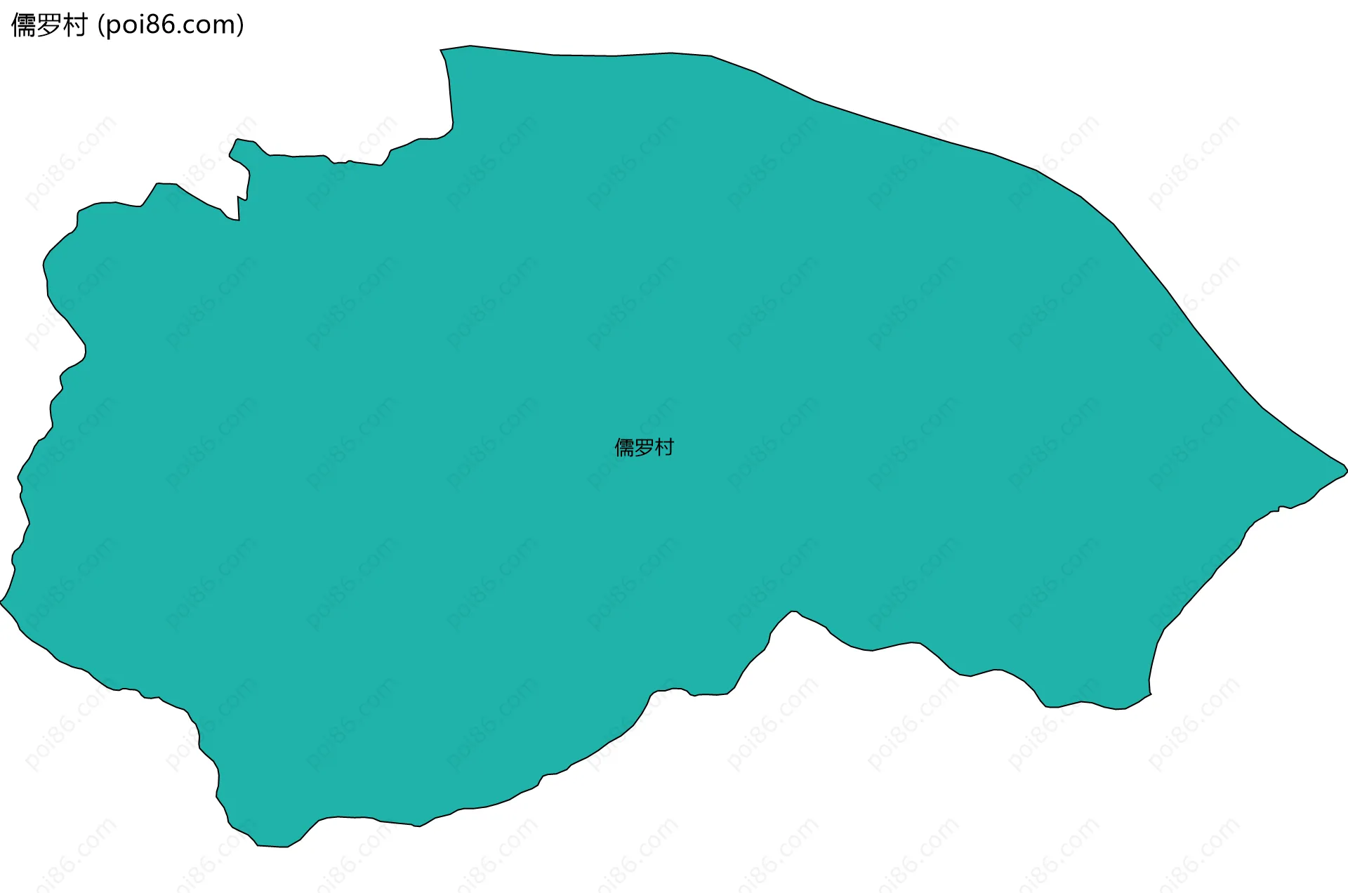 儒罗村边界地图