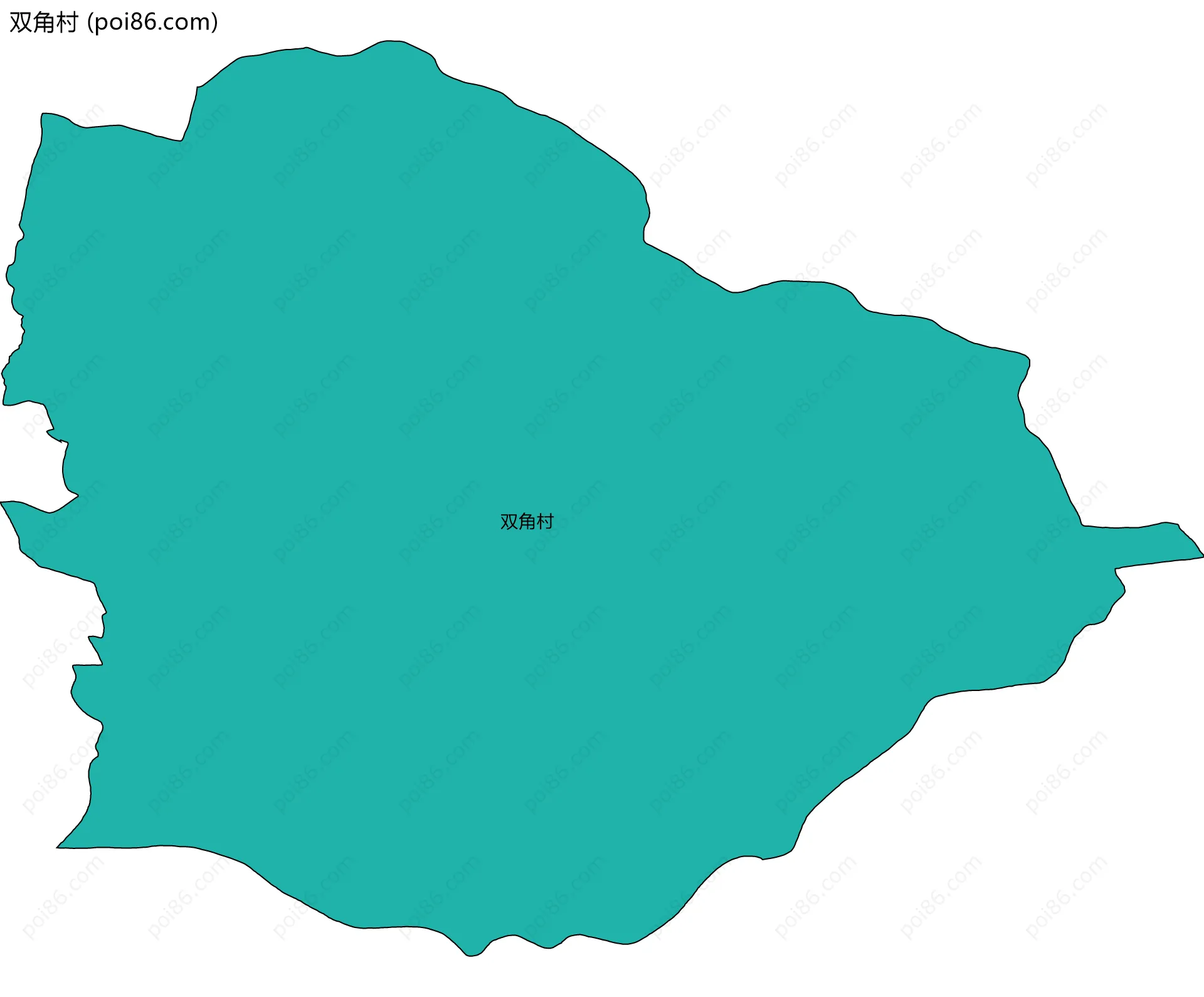 双角村边界地图