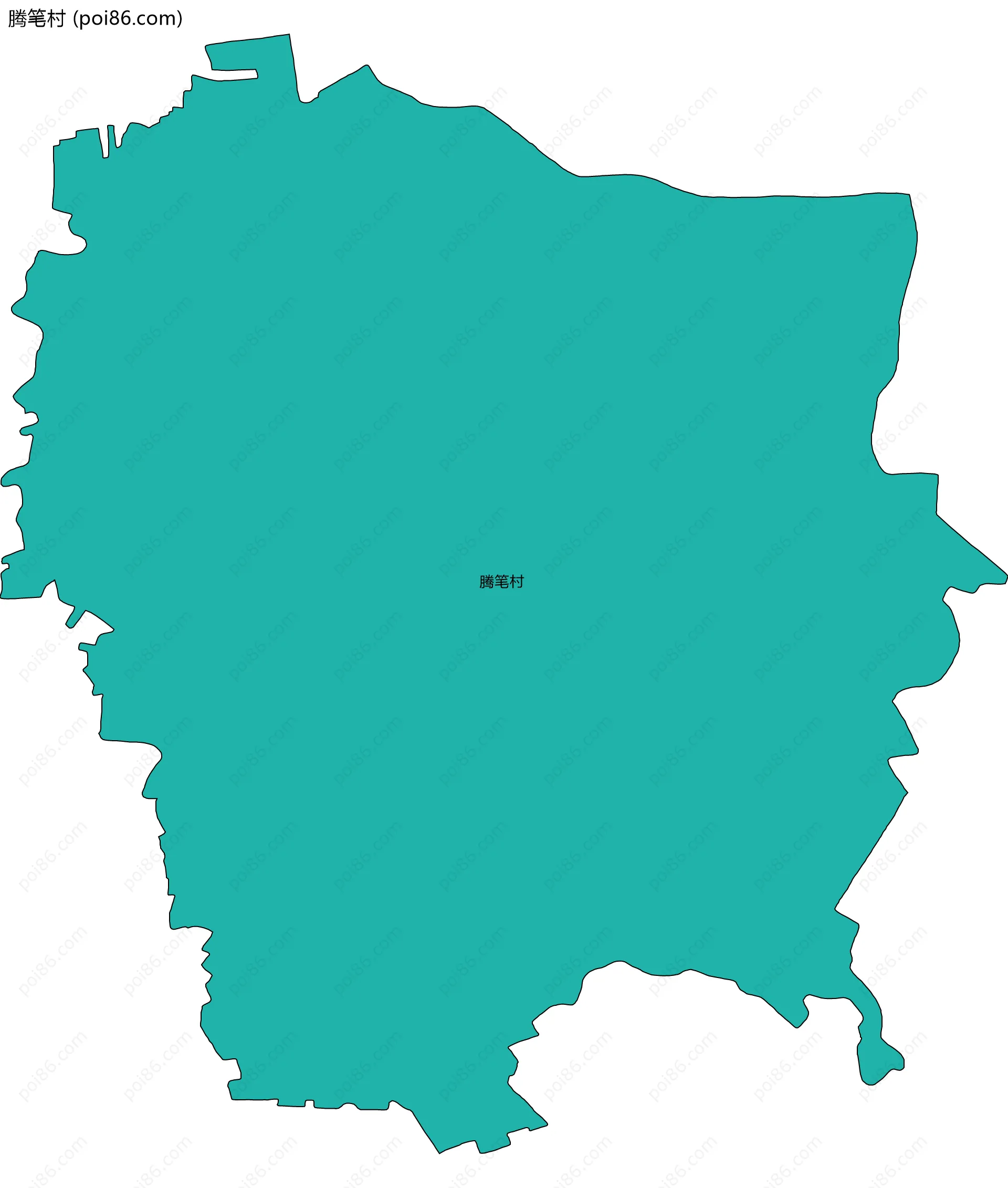 腾笔村边界地图