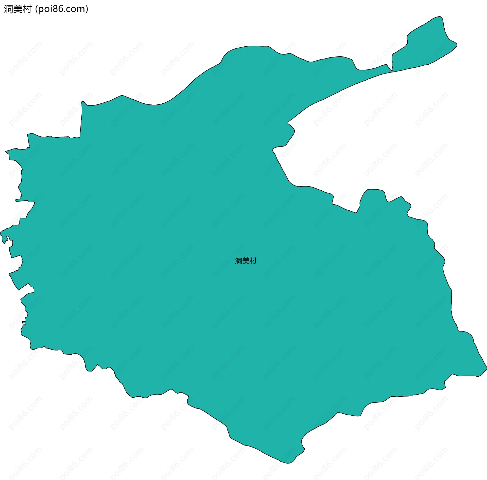 洞美村边界地图