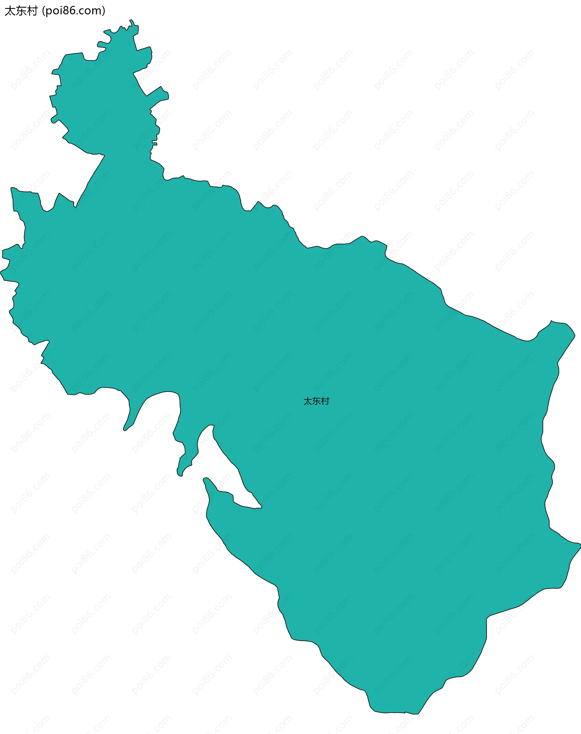 太东村边界地图