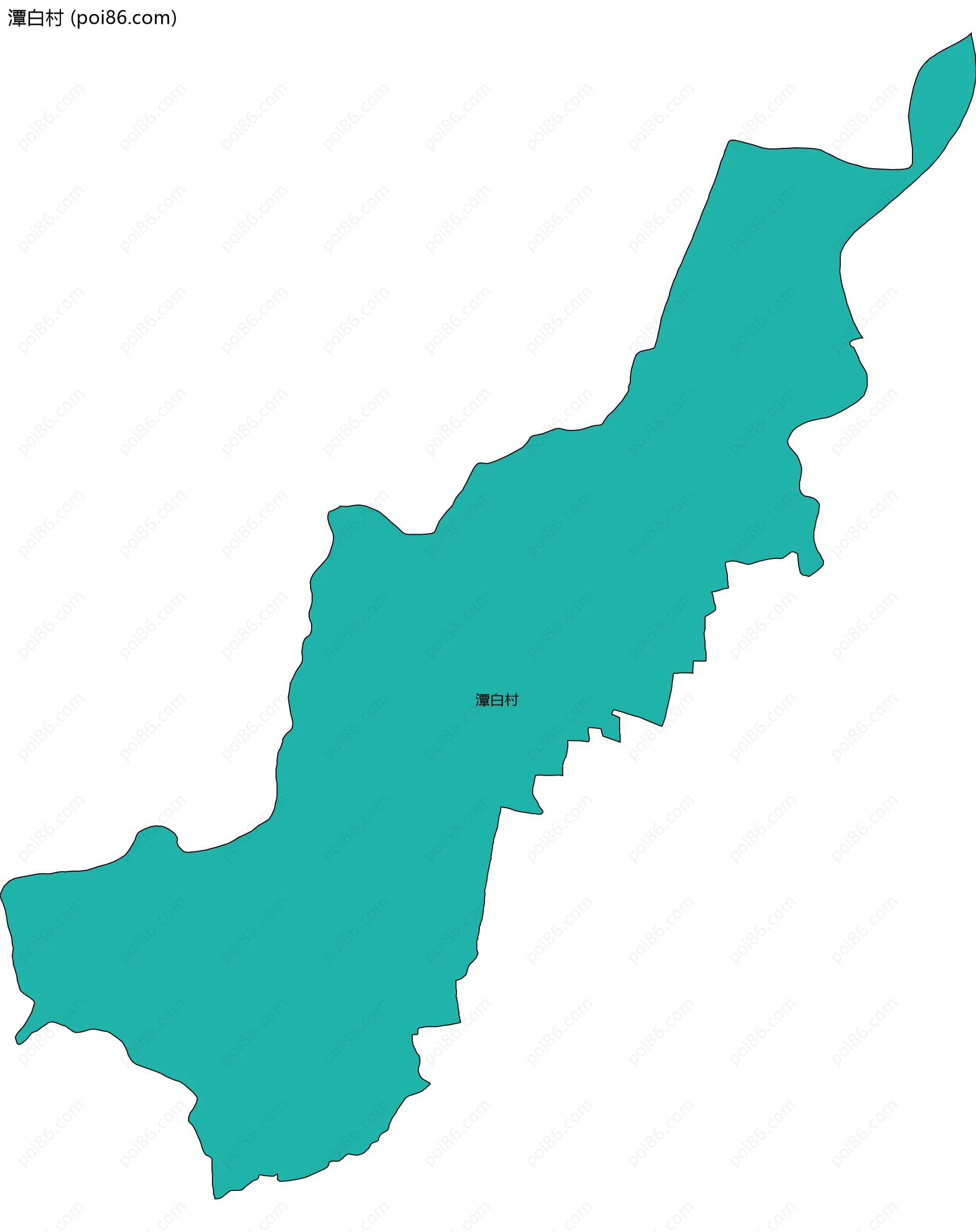 潭白村边界地图