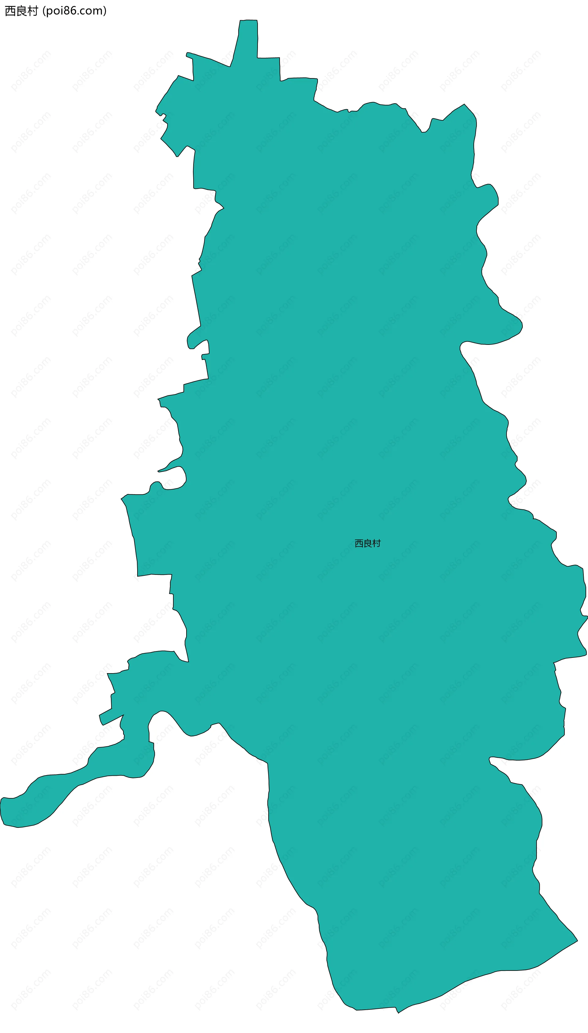 西良村边界地图