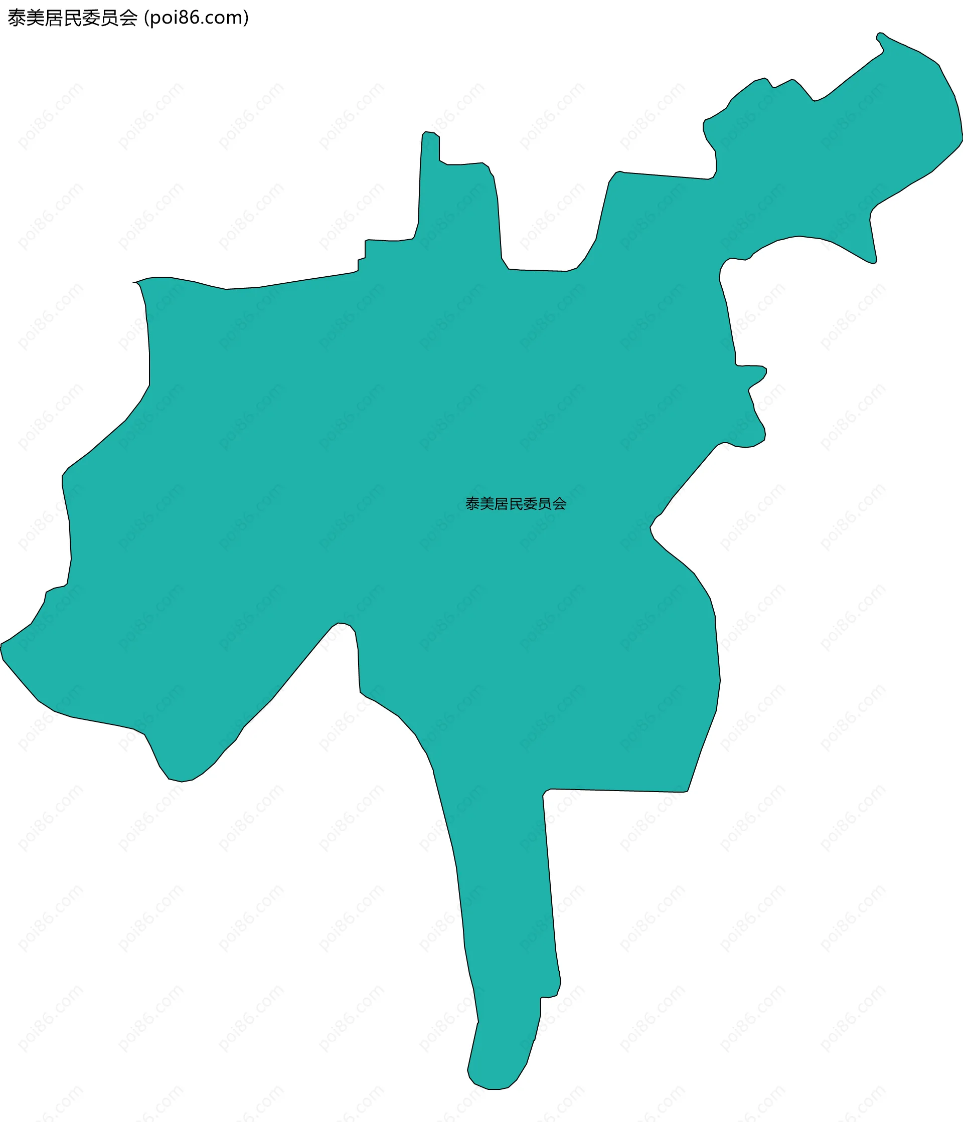 泰美居民委员会边界地图