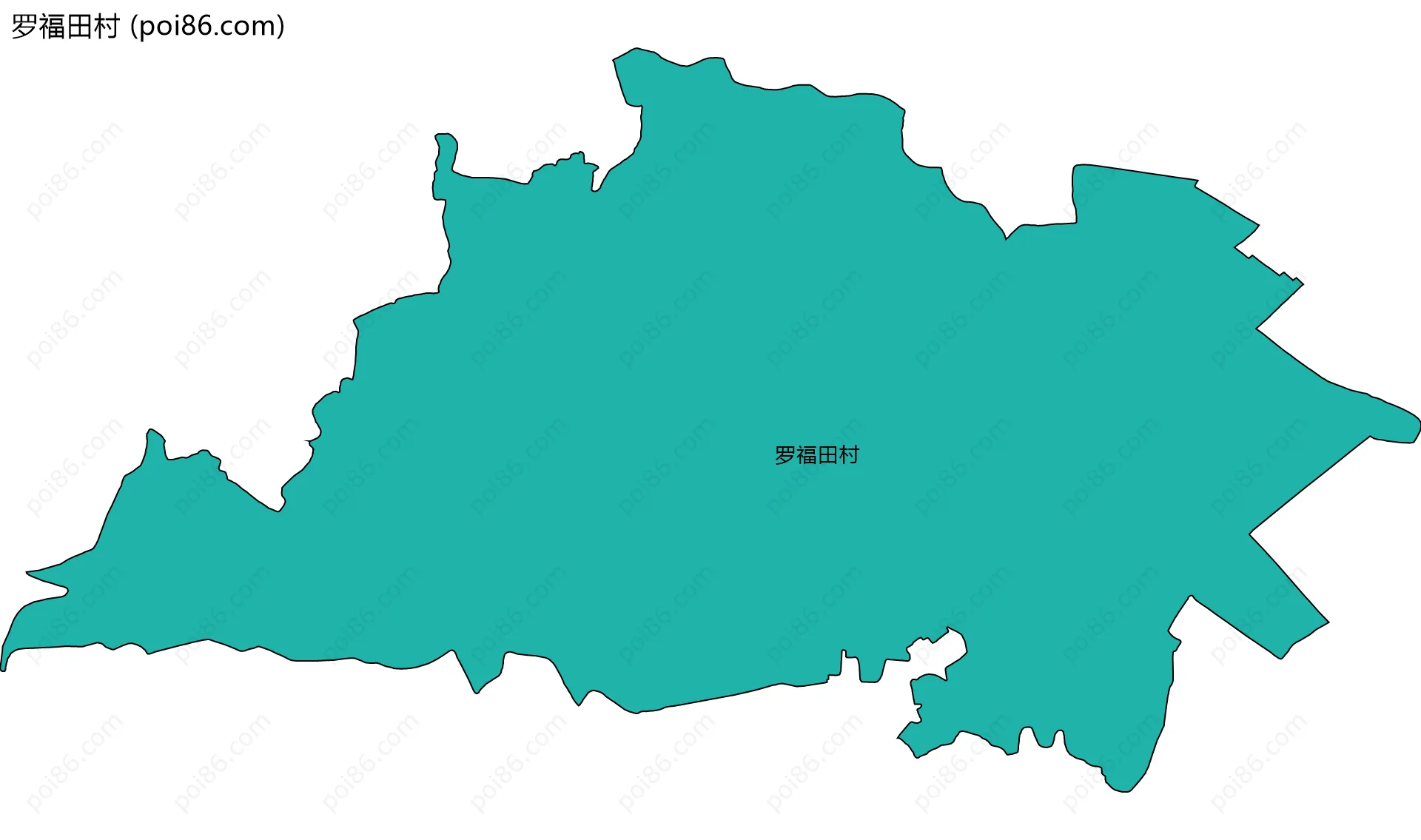罗福田村边界地图