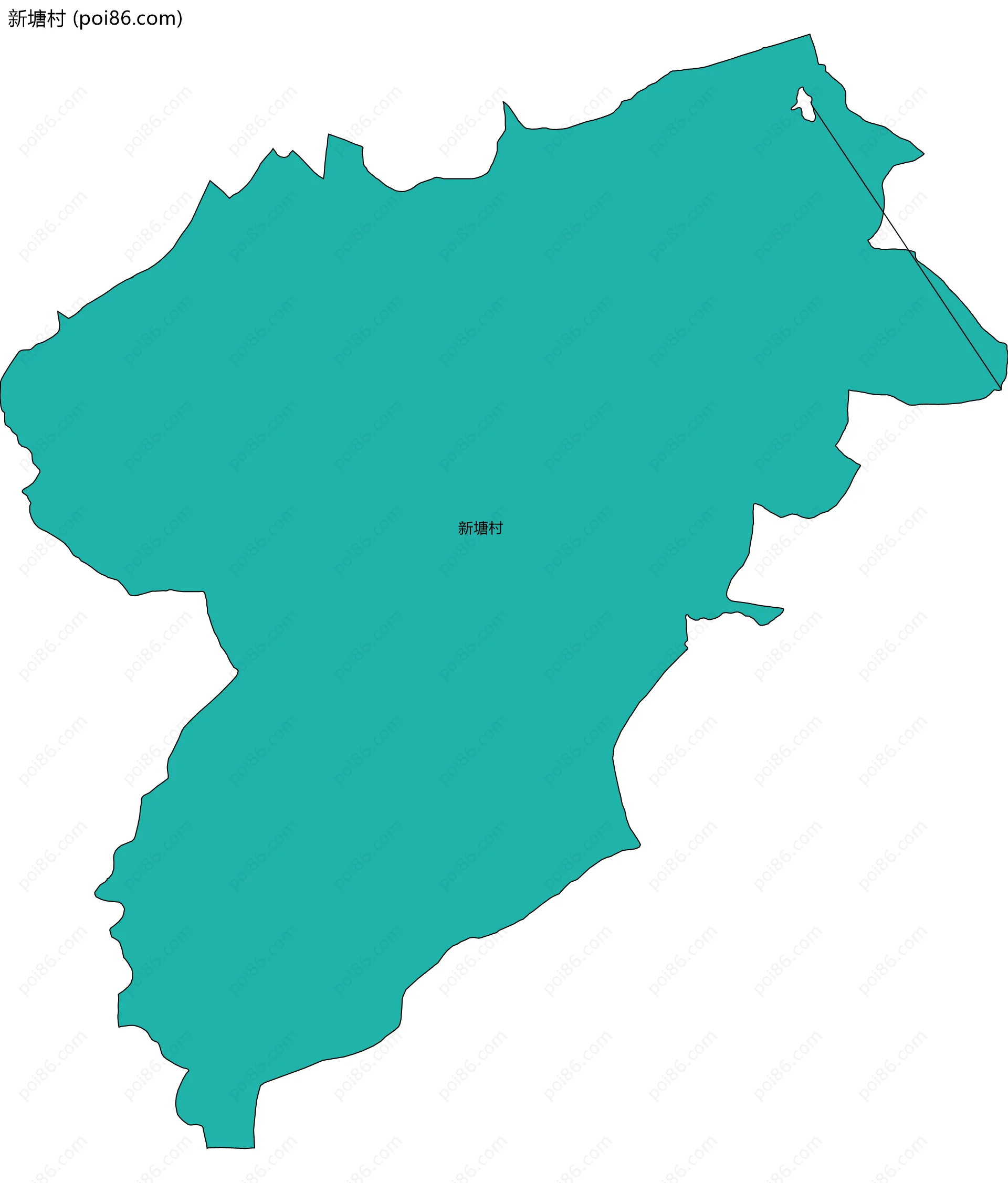 新塘村边界地图