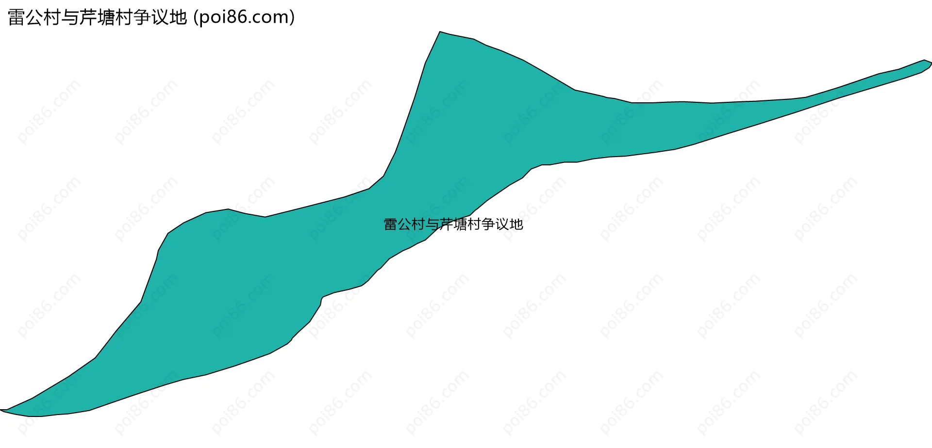 雷公村与芹塘村争议地边界地图