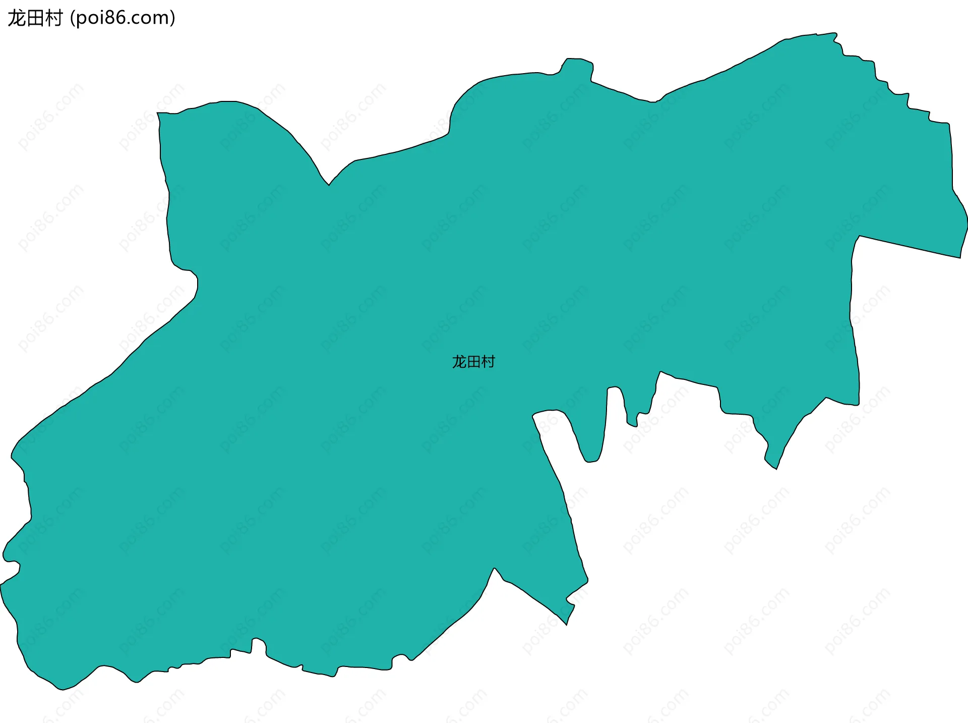 龙田村边界地图