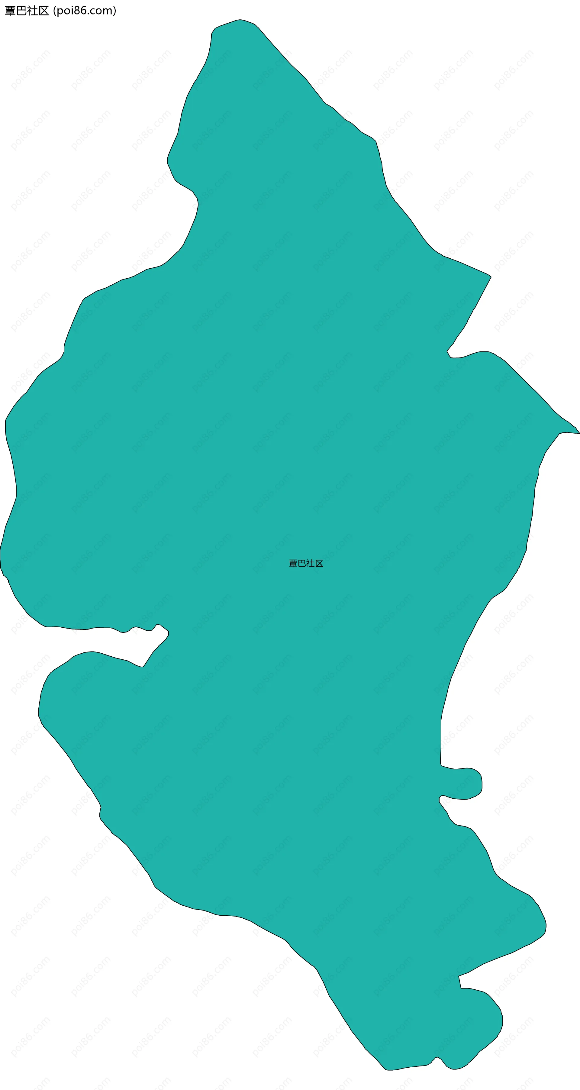 覃巴社区边界地图