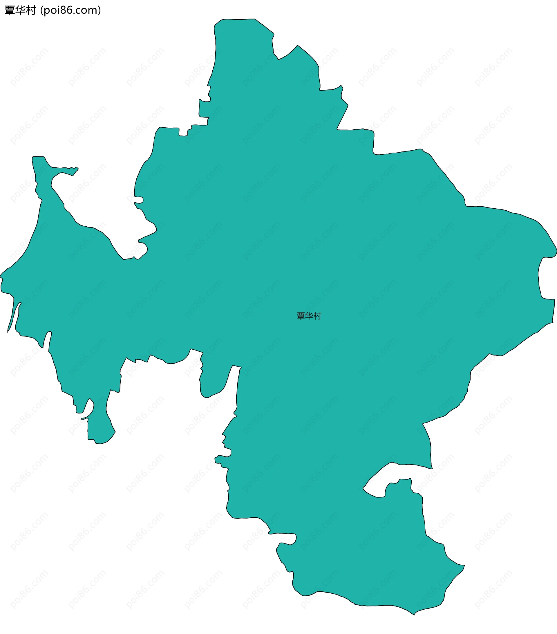 覃华村边界地图