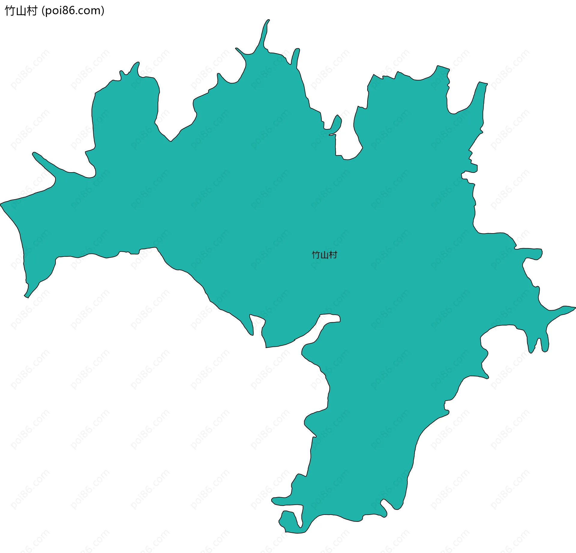 竹山村边界地图