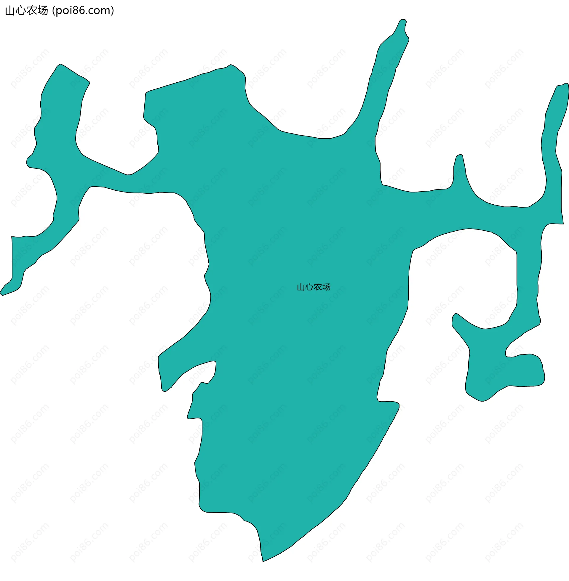 山心农场边界地图