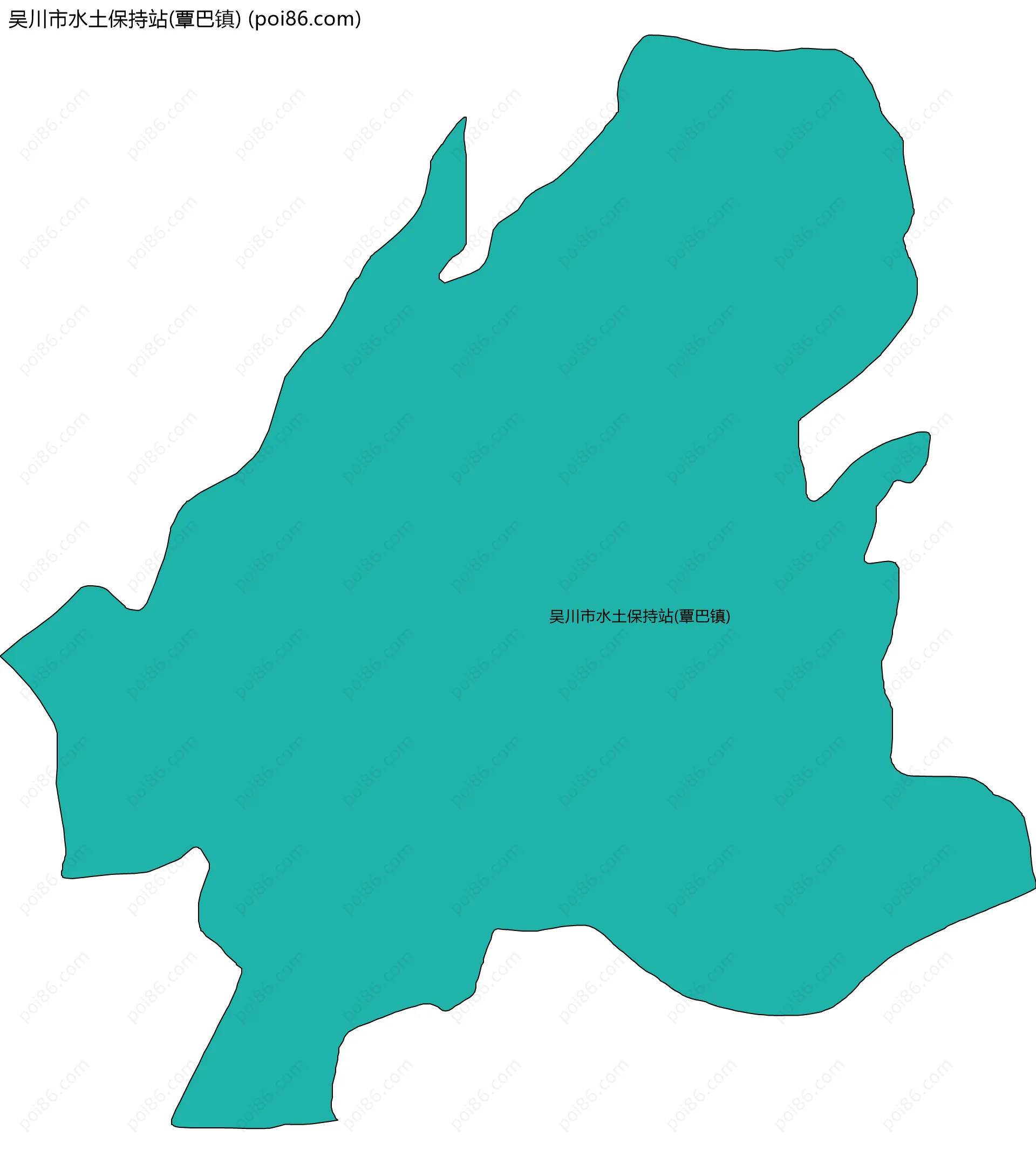 吴川市水土保持站(覃巴镇)边界地图