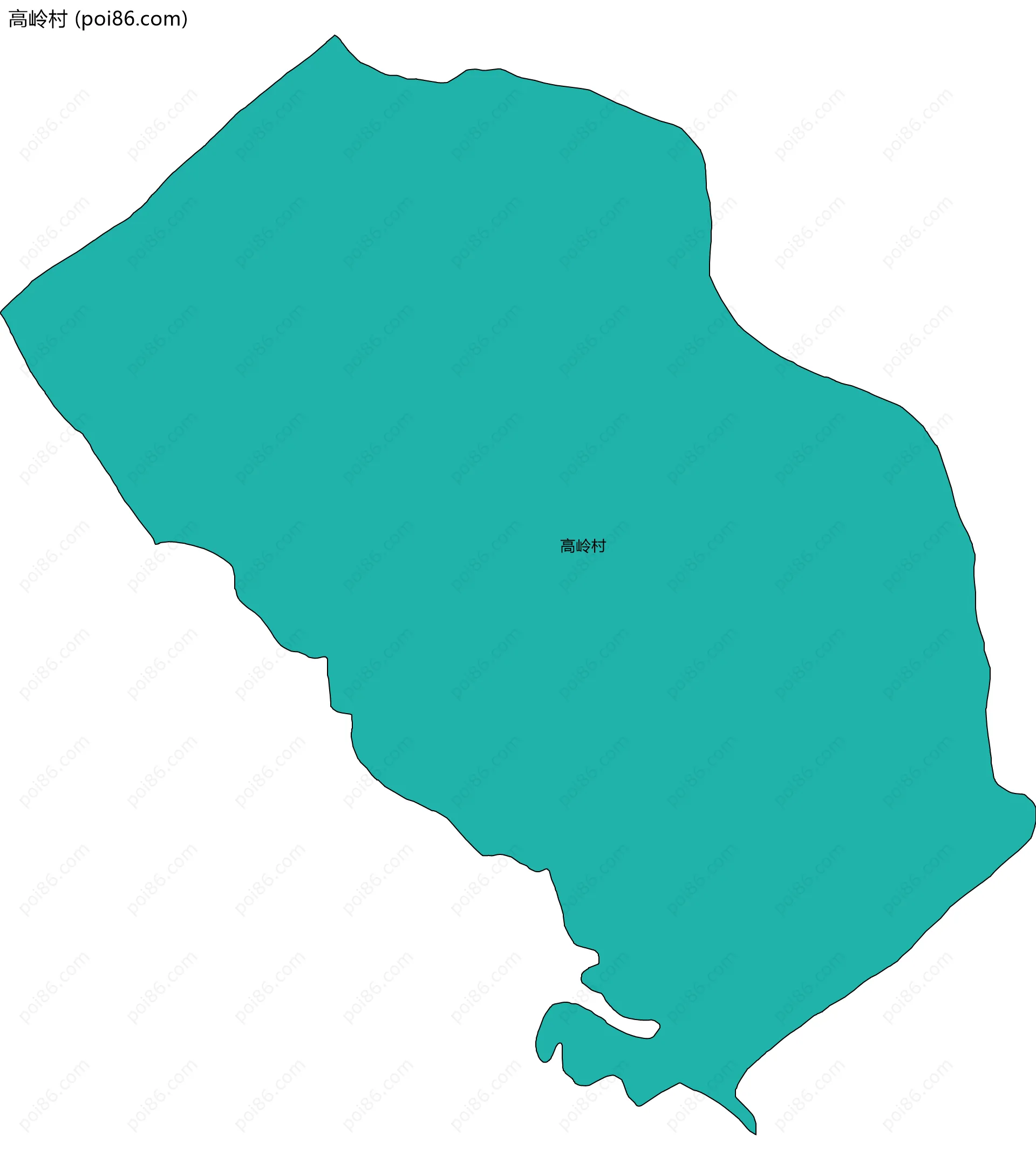 高岭村边界地图