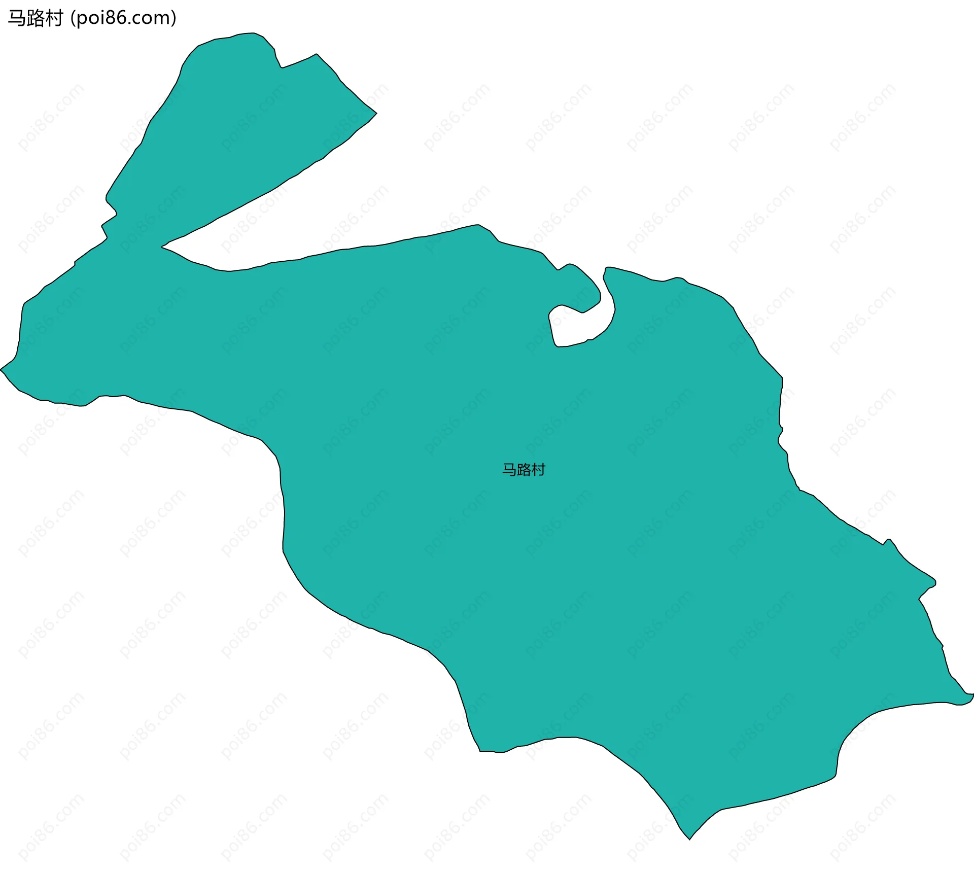 马路村边界地图