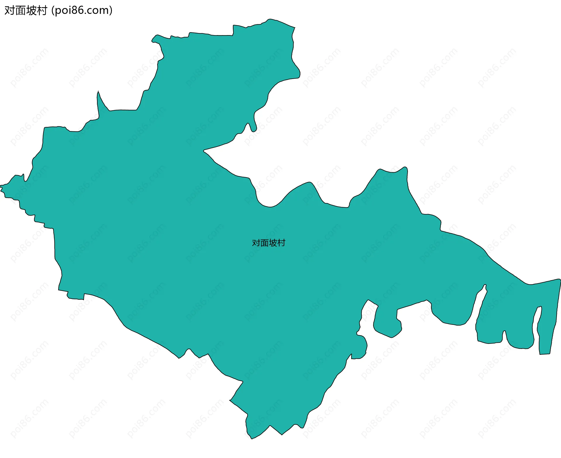 对面坡村边界地图