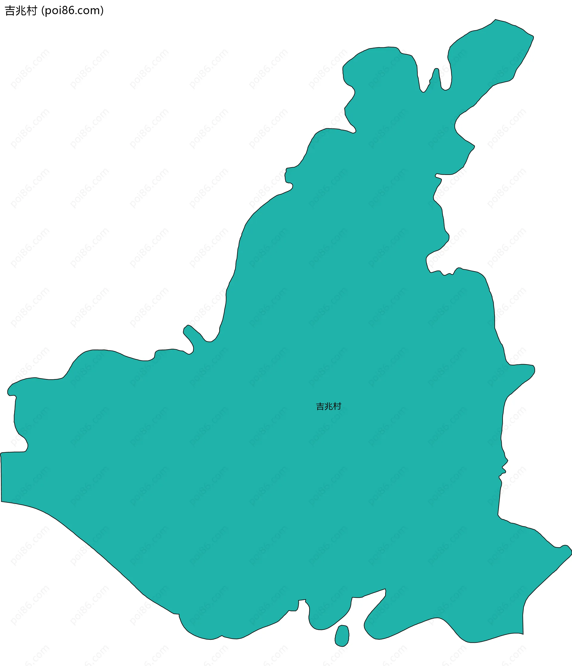 吉兆村边界地图