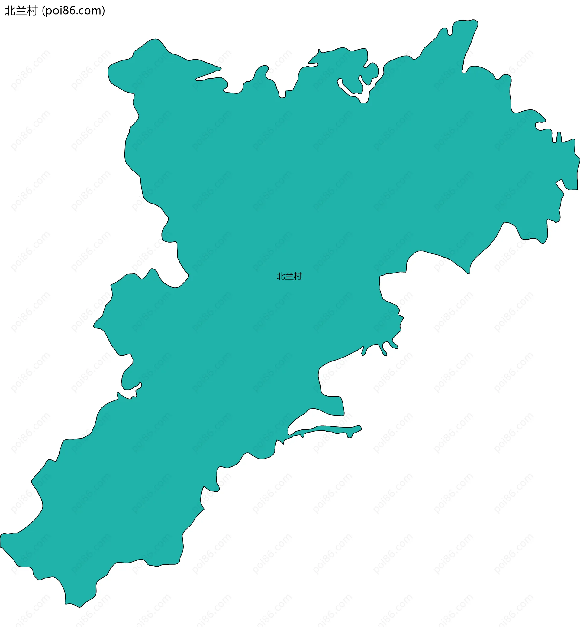 北兰村边界地图