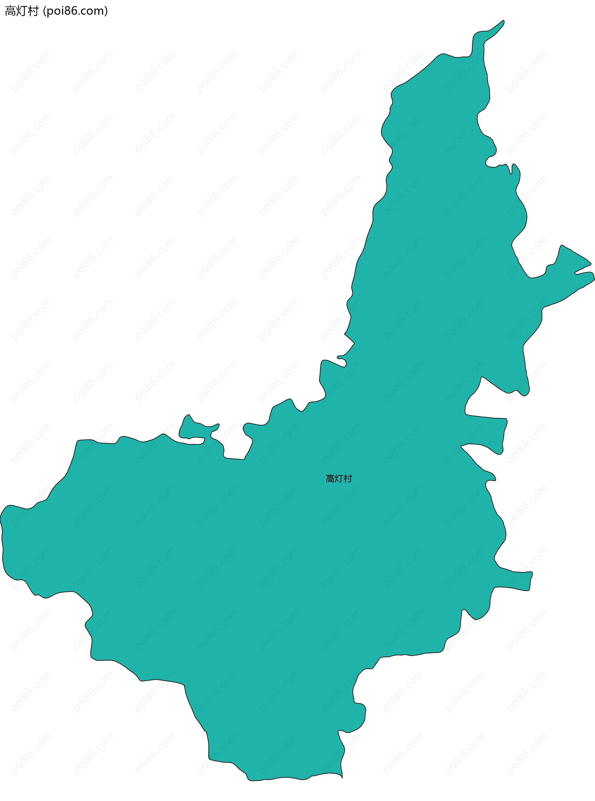 高灯村边界地图